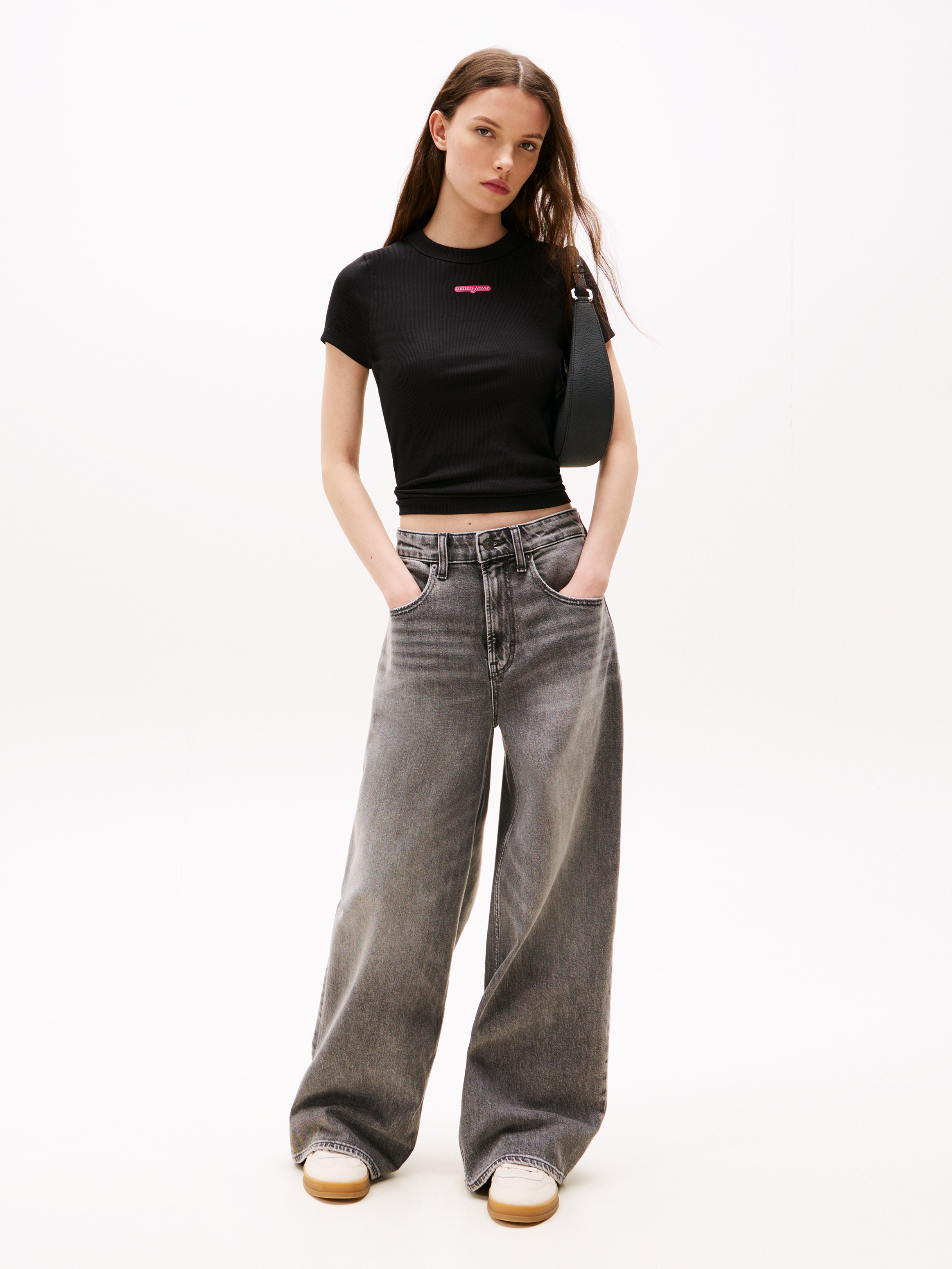 Tommy Jeans Kurzarmshirt "TJW SLIM SCRIPT LABEL SS TEE EXT" günstig online kaufen