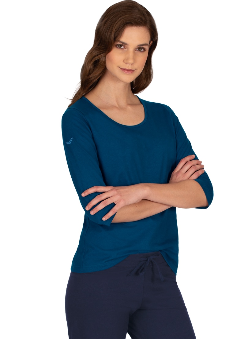 Trigema Rundhals-Shirt »TRIGEMA 3/4 Arm Shirt aus Biobaumwolle«, (1 tlg.)