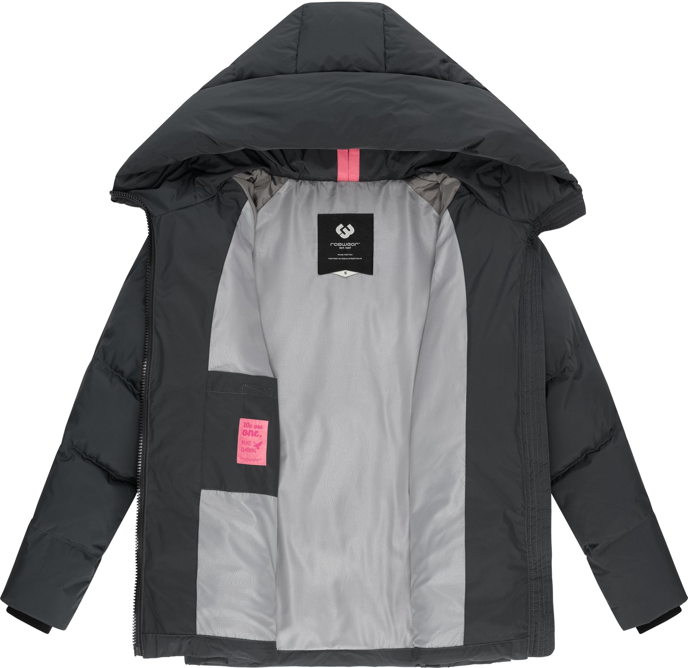 Ragwear Steppjacke »Cessi«, mit Kapuze, Wasserdichte Damen Winterjacke mit großer Kapuze