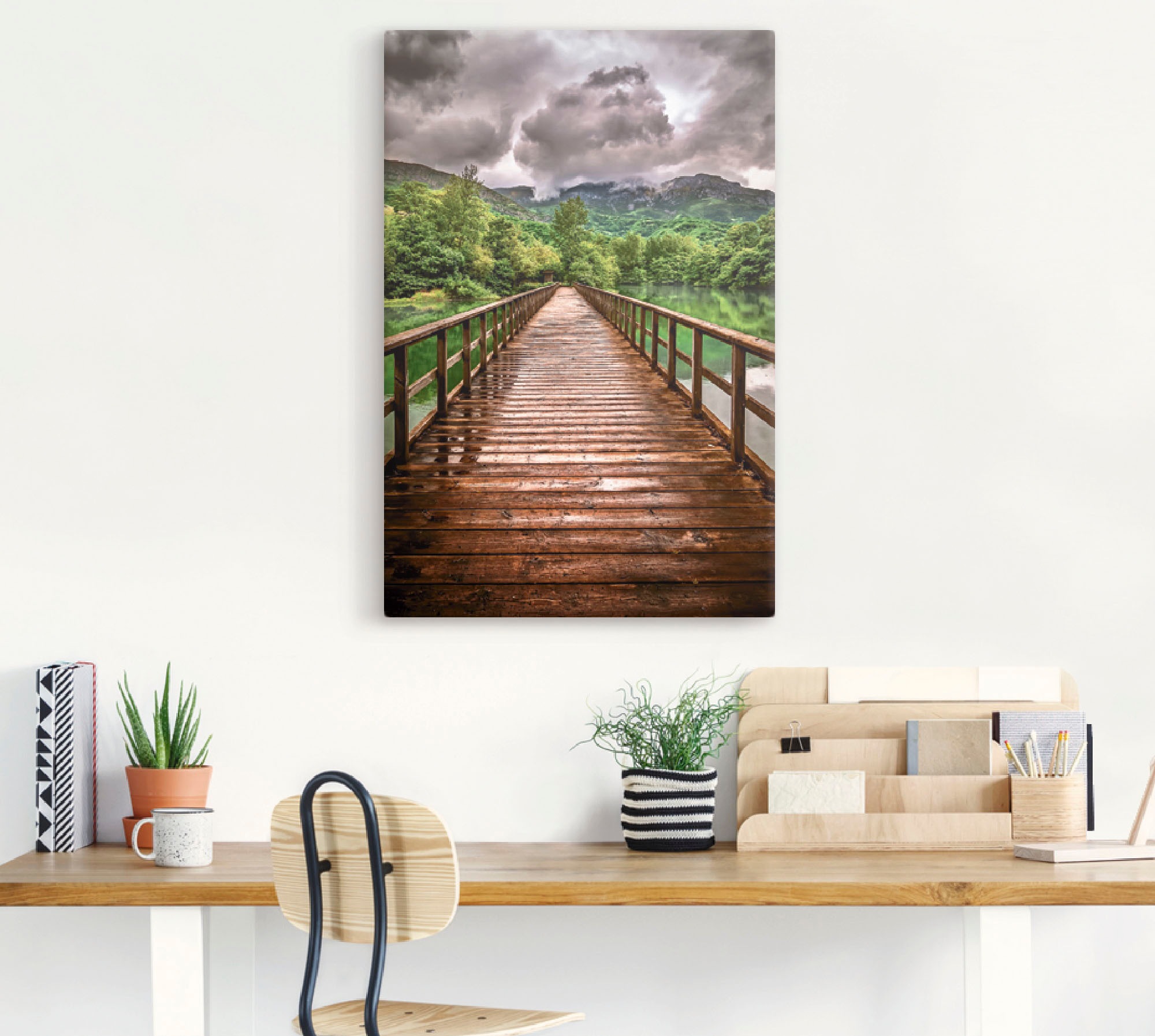 Artland Wandbild »Weg in die Endlosigkeit«, Berge, (1 St.), als Leinwandbild, Wandaufkleber in verschied. Größen