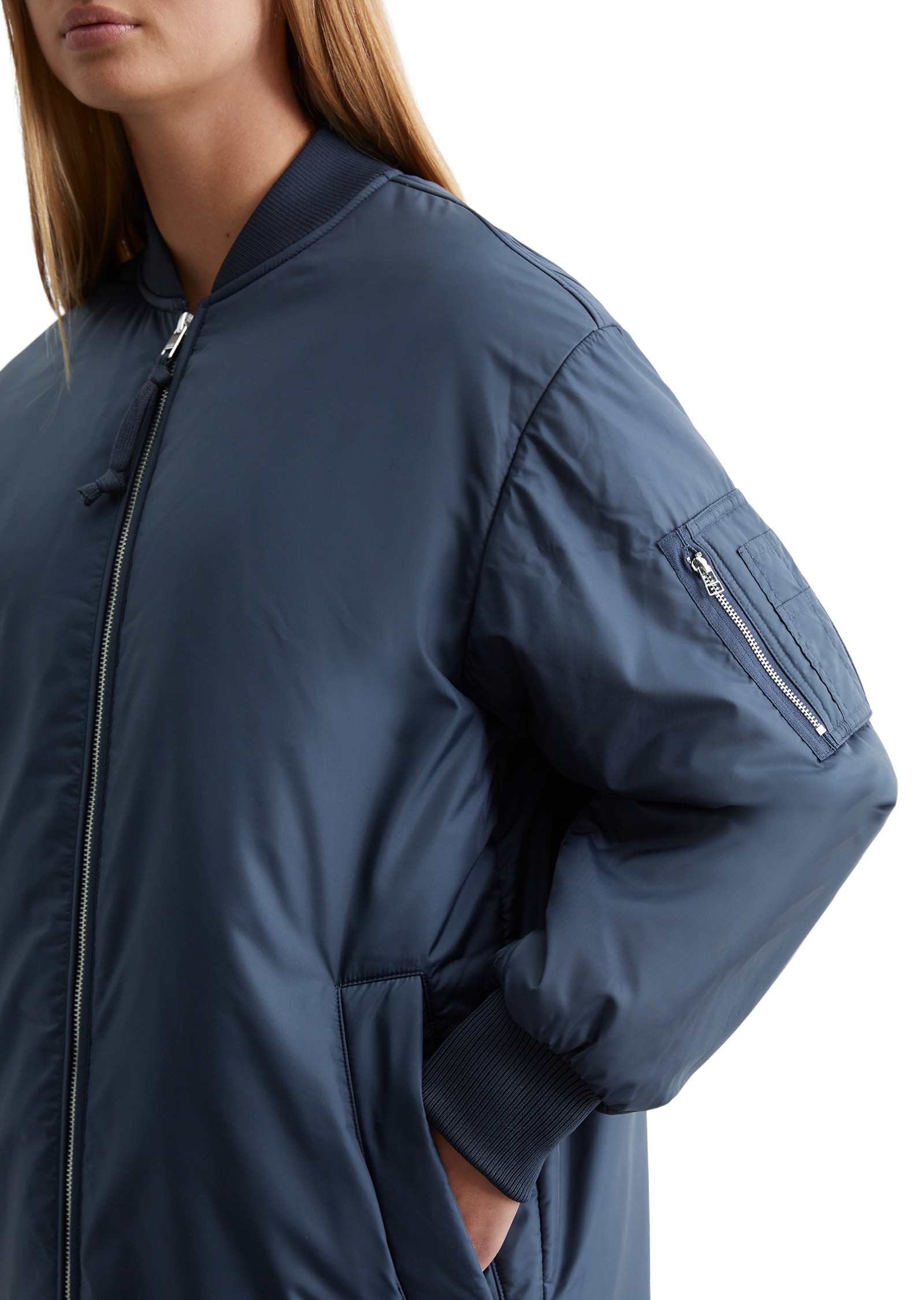 Marc O'Polo DENIM Kurzmantel im Long-Bomber-Look