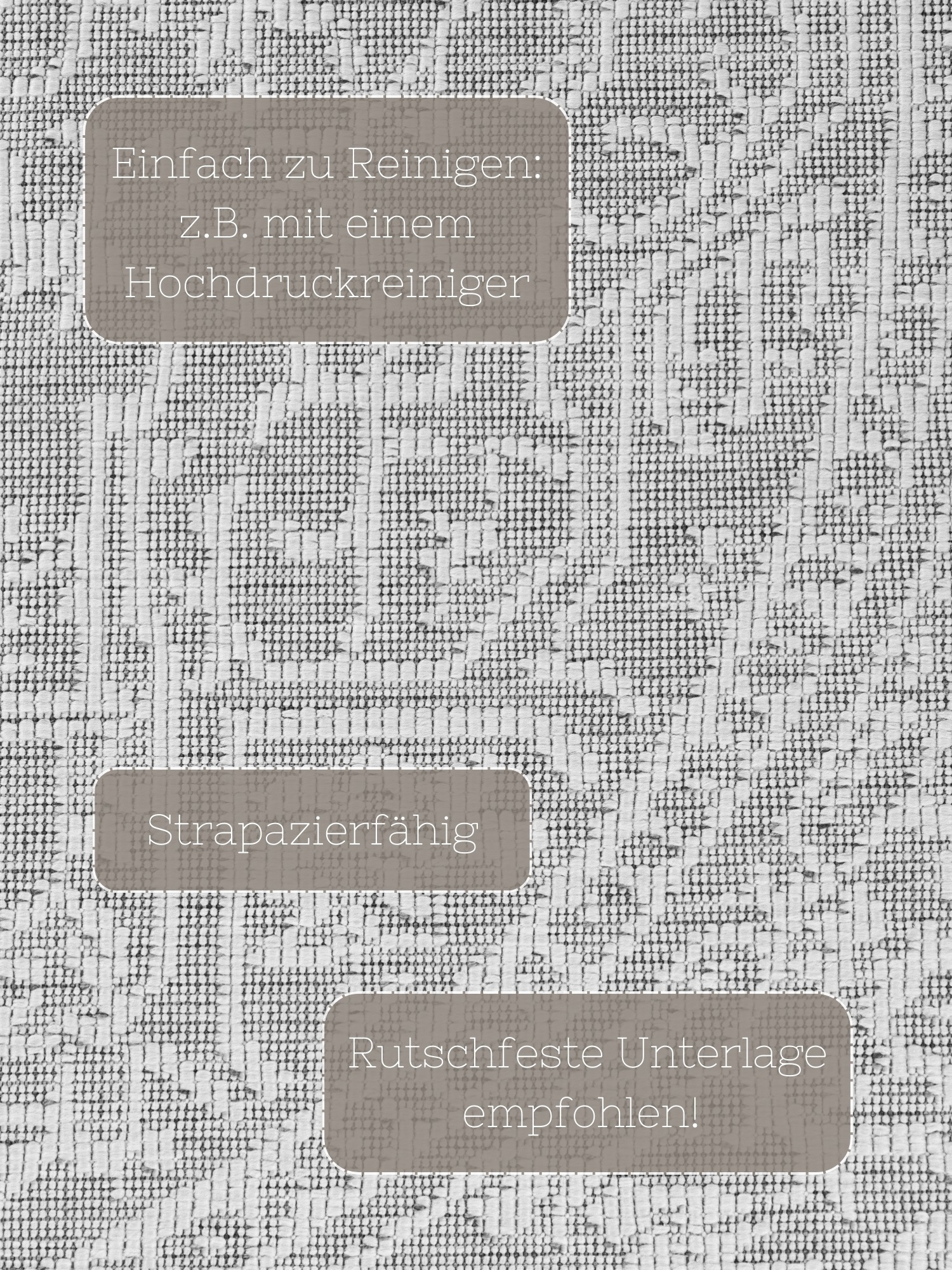 NORTHRUGS Outdoorteppich »Kona Wendeteppich«, rund, 5 mm Höhe, In und Outdoor, Flachgewebe, wetterfest, pflegeleicht, robust