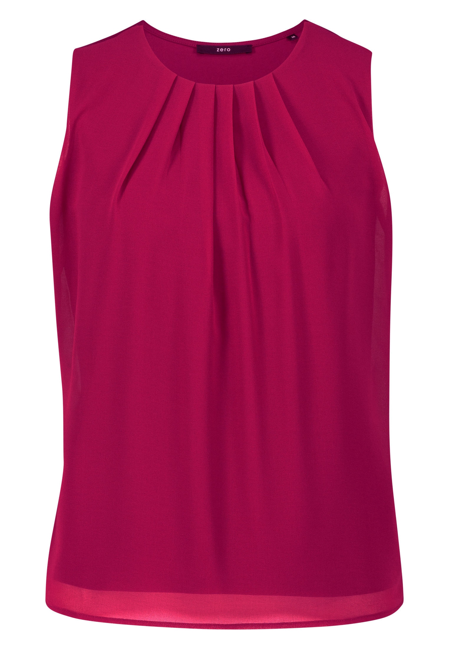 Zero Chiffonbluse »zero Chiffon Top mit Falten«