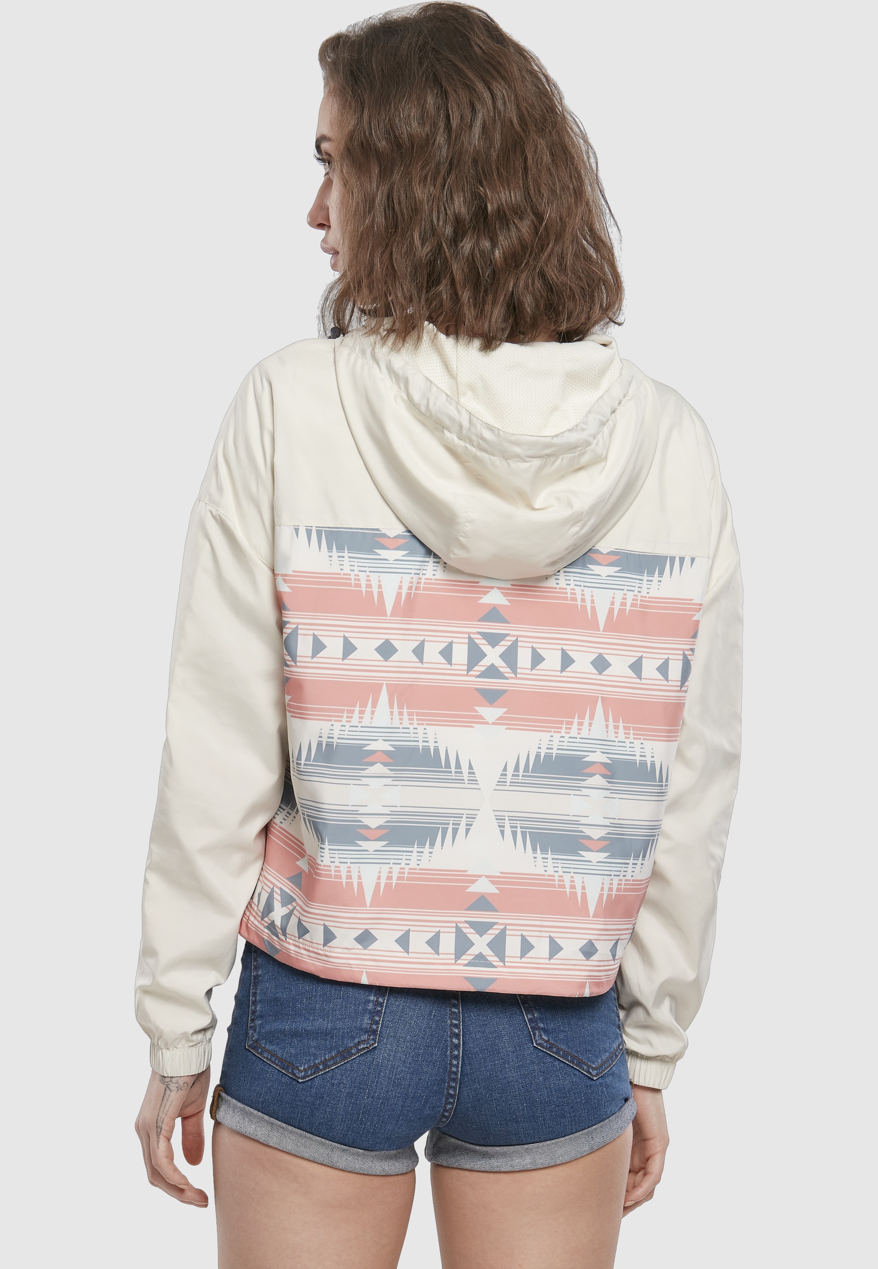 URBAN CLASSICS Langmantel »Urban Classics Damen Ladies Extended Shoulder Pull Over Jacket«