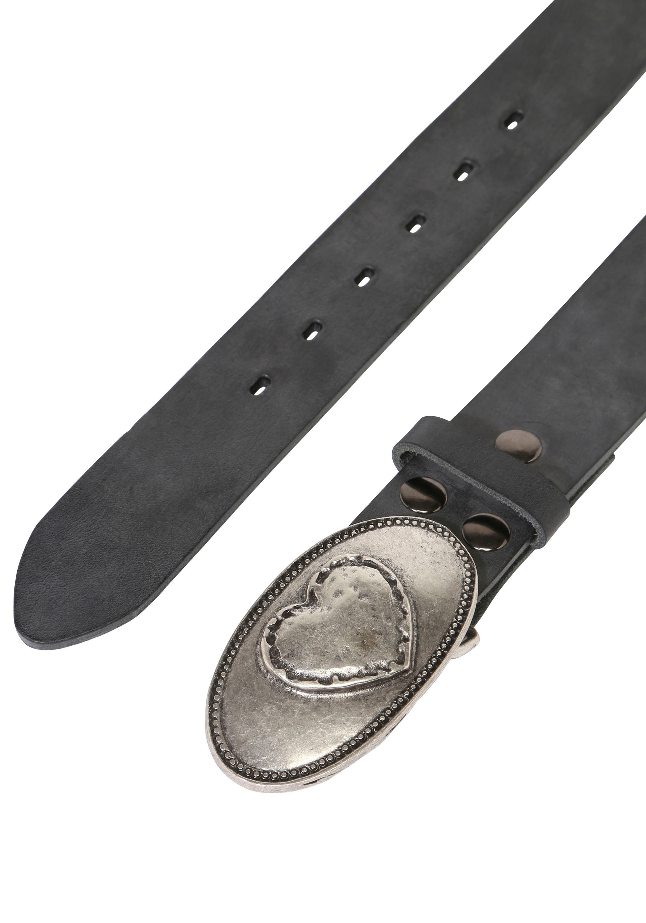 Rettungsring Gürtel Ledergürtel mit austauschbarer Schließe "Herz Oval" günstig online kaufen