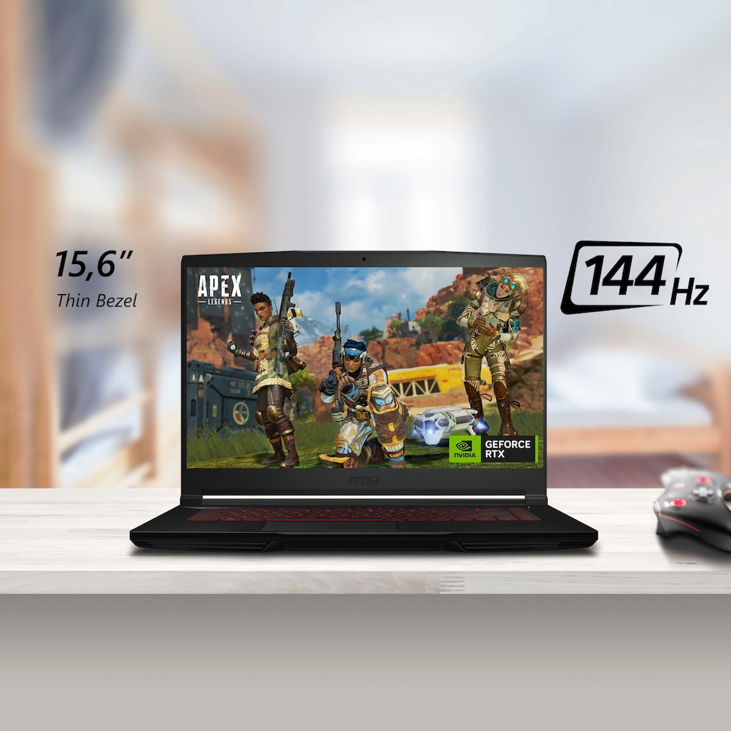 MSI Gaming-Notebook »Thin GF63 12UC-822«, 39,6 cm, / 15,6 Zoll, Intel, Core i5, GeForce RTX 3050, 512 GB SSD