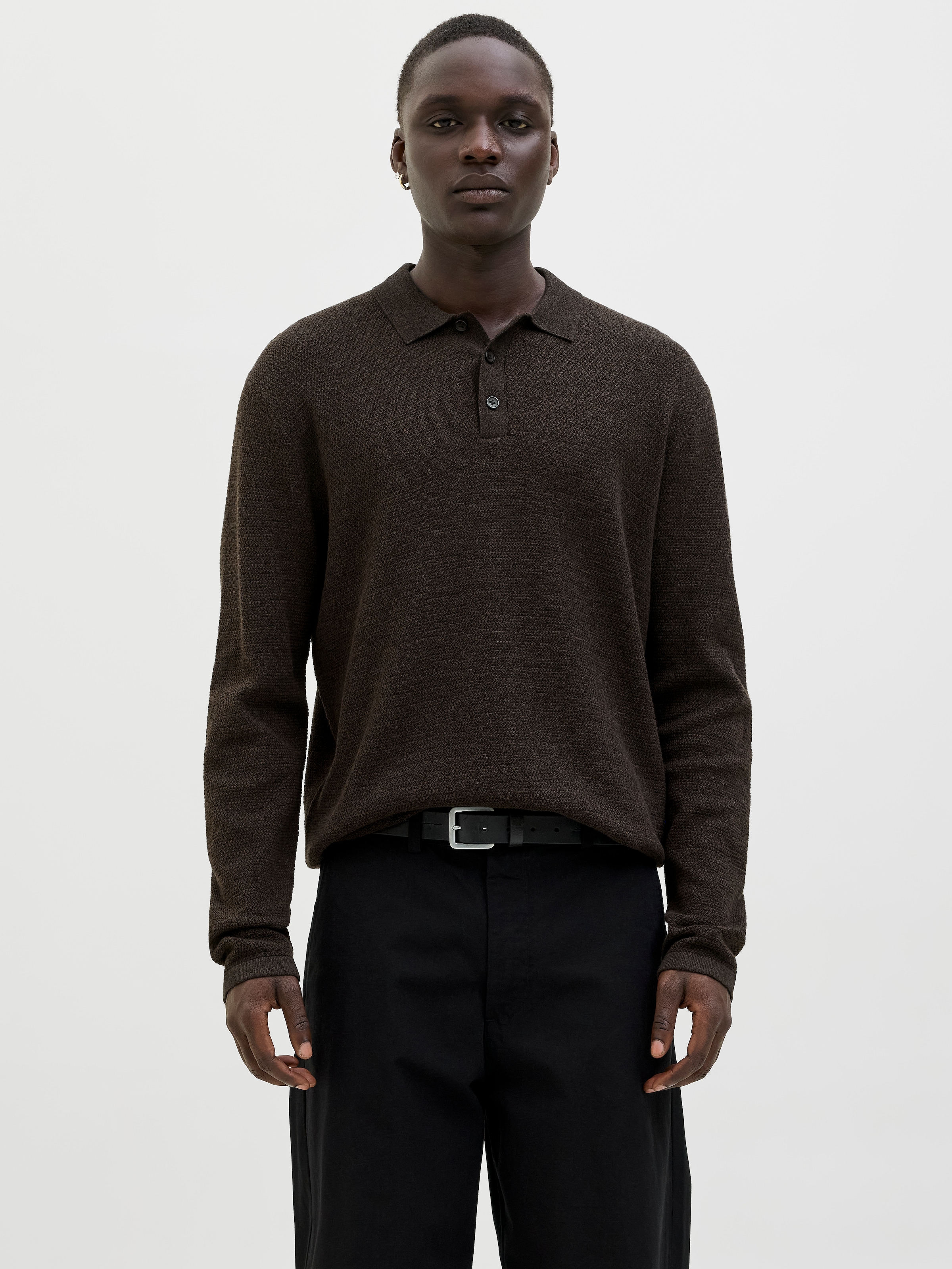 Jack & Jones Strickpullover "JJEGEORGE KNIT POLO LS SN" günstig online kaufen
