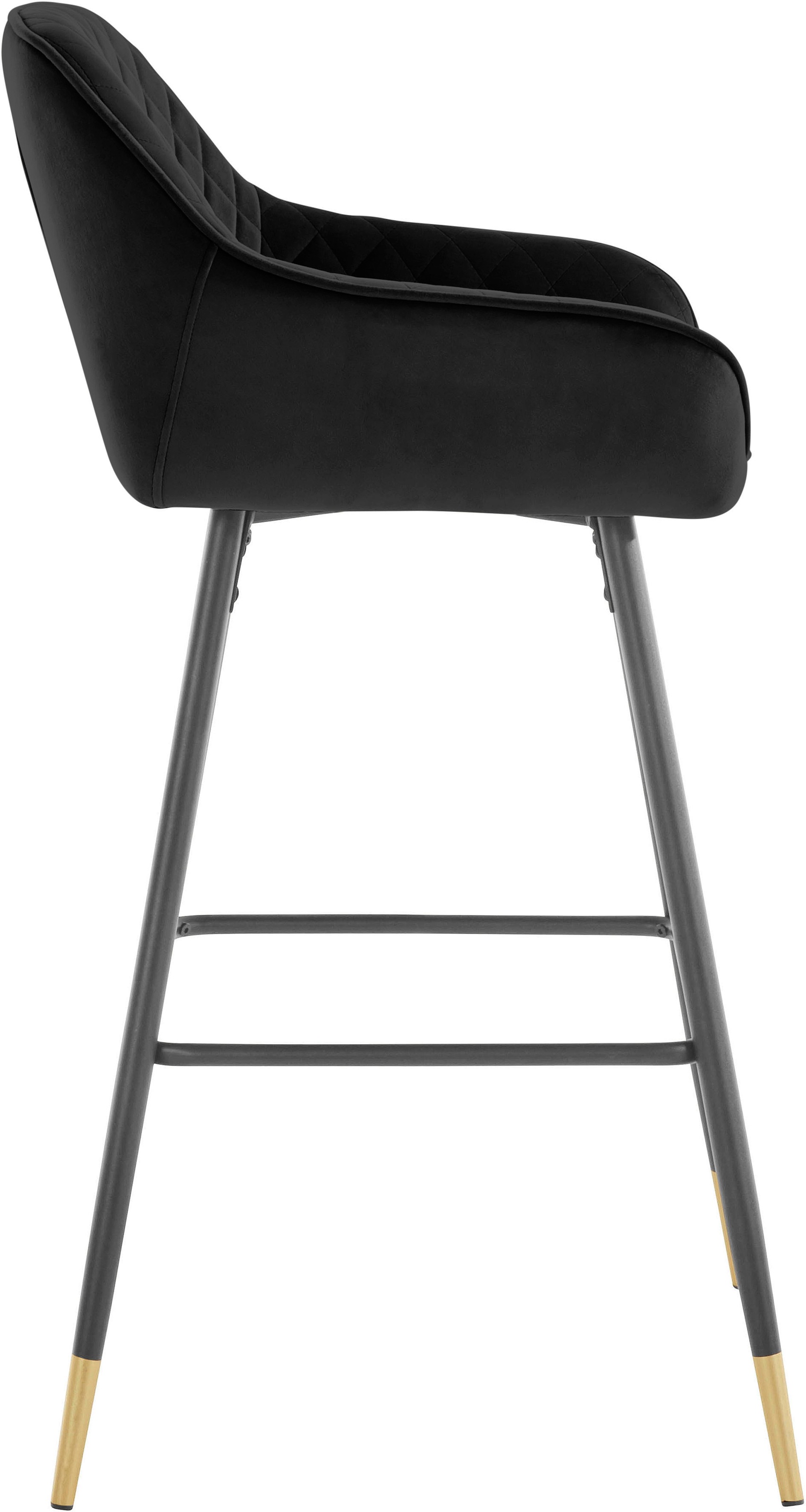 INOSIGN Barhocker »Bianca«, (1 St.), Bezug in Velourstoff, Sitzhöhe ca. 76 cm, maximale Belastbarkeit 120kg