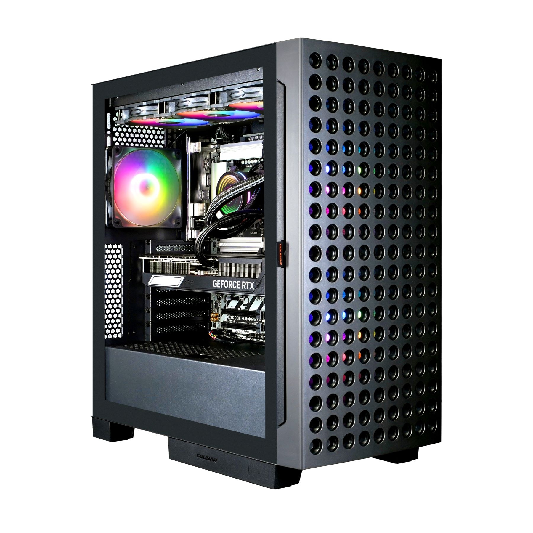 COUGAR Gaming-PC "AIRFACE ECO BK 7856 Core Ultra 7 265KF 32GB DDR5 1TB SSD RTX 5070", schwarz, Microsoft Windows 11 Home (64 Bit), 32 GB RAM 1.000 GB