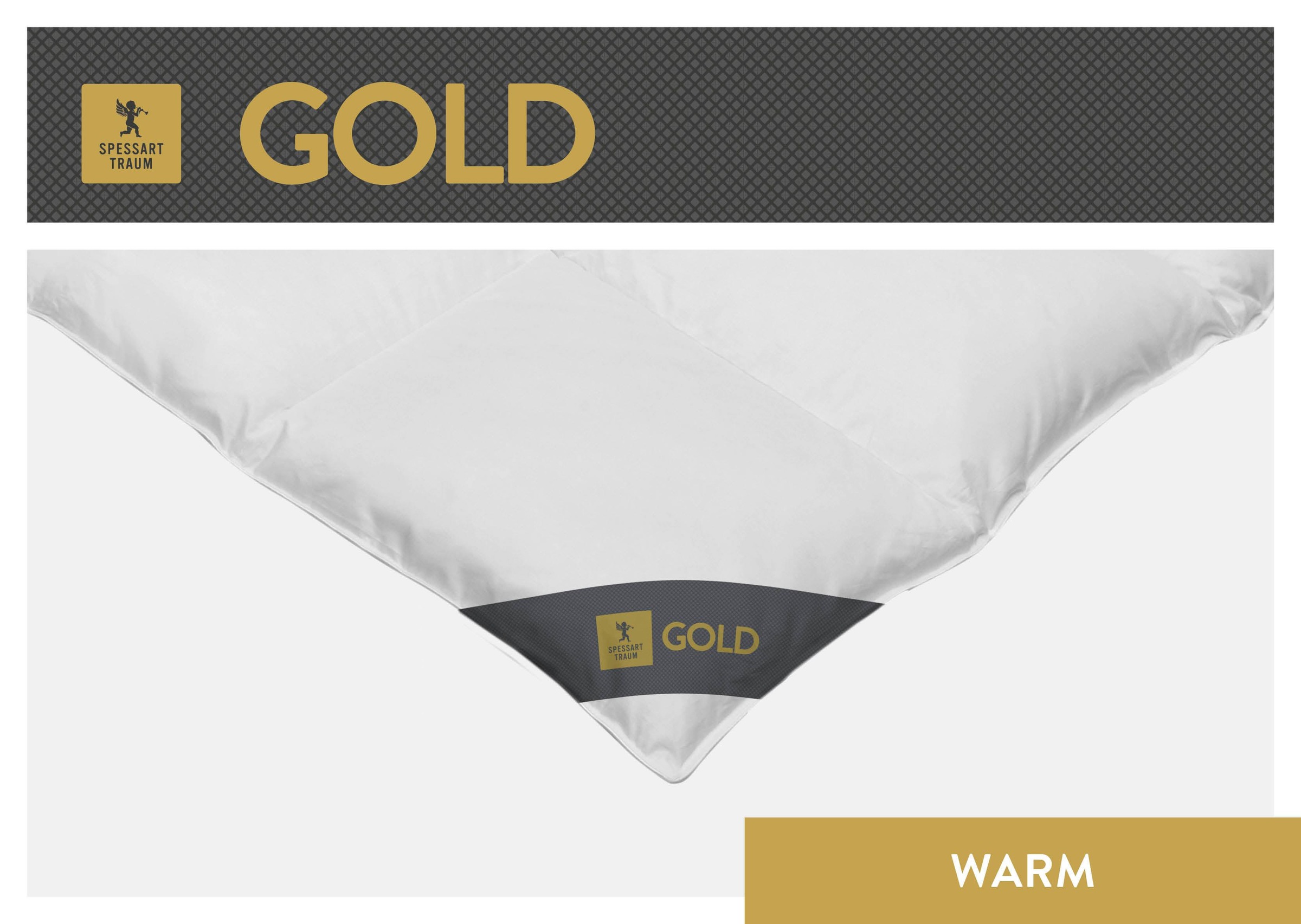 SPESSARTTRAUM Gänsedaunenbettdecke "Gold" warm Füllung 100Gaensedaunen 1 St günstig online kaufen