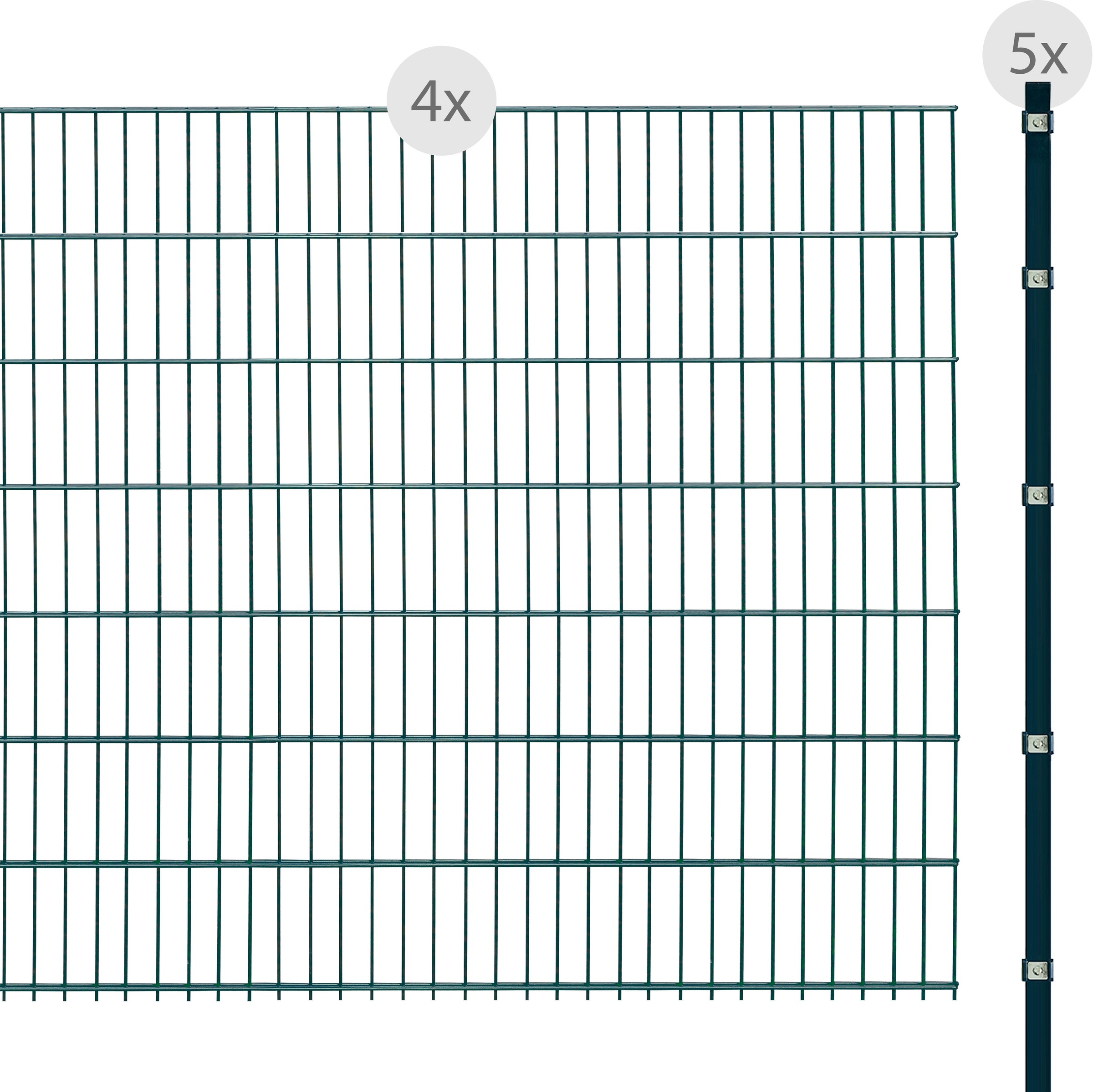 Arvotec Doppelstabmattenzaun, mit Abdeckschienen, 143 cm, 8 m kaufen
