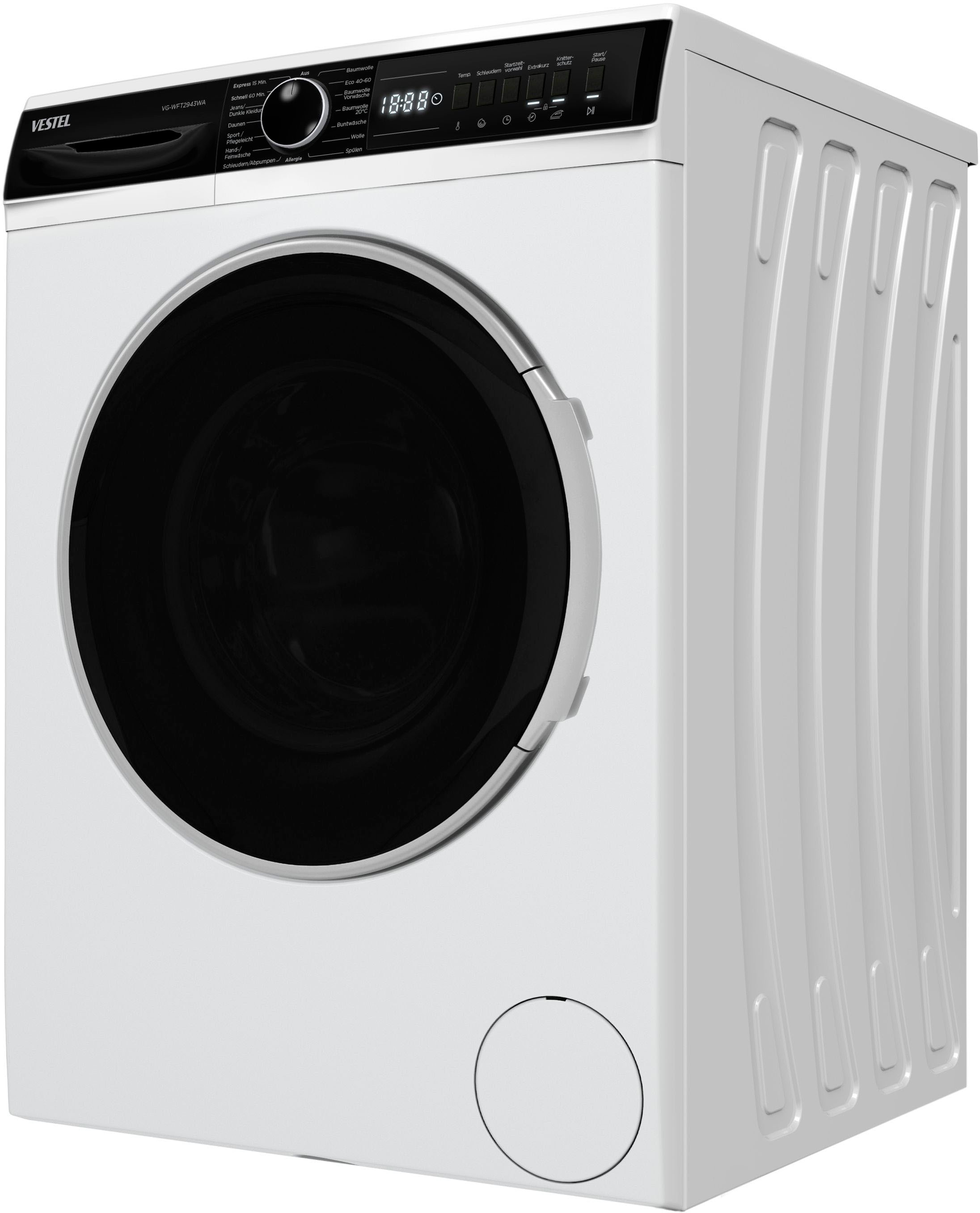 VESTEL Waschmaschine »VG-WFT2943WA«, 9 kg, 1400 U/min