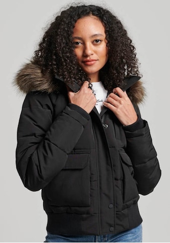 Steppjacke »EVEREST HOODED PUFFER BOMBER«, mit Kapuze