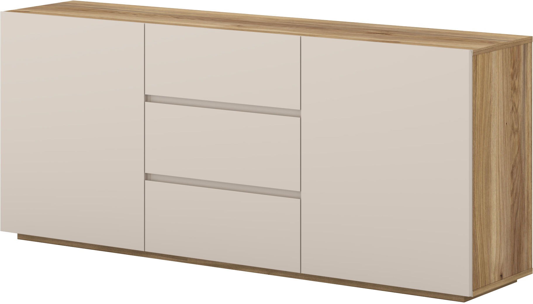INOSIGN Sideboard "Criss, Breite 150 cm, moderne grifflose Kommode 2Türen/3 günstig online kaufen