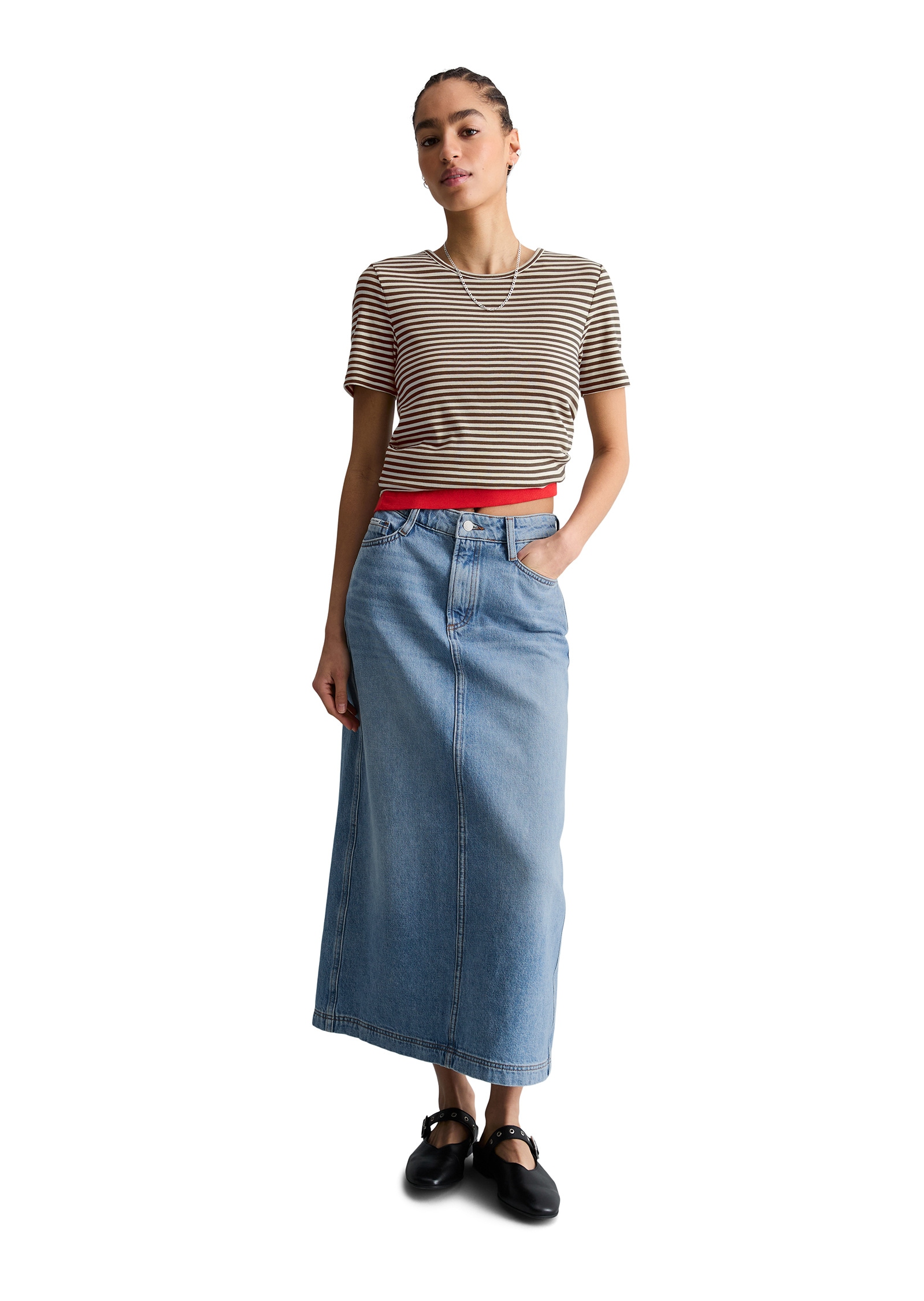 Marc O'Polo DENIM T-Shirt »aus Rippjersey«