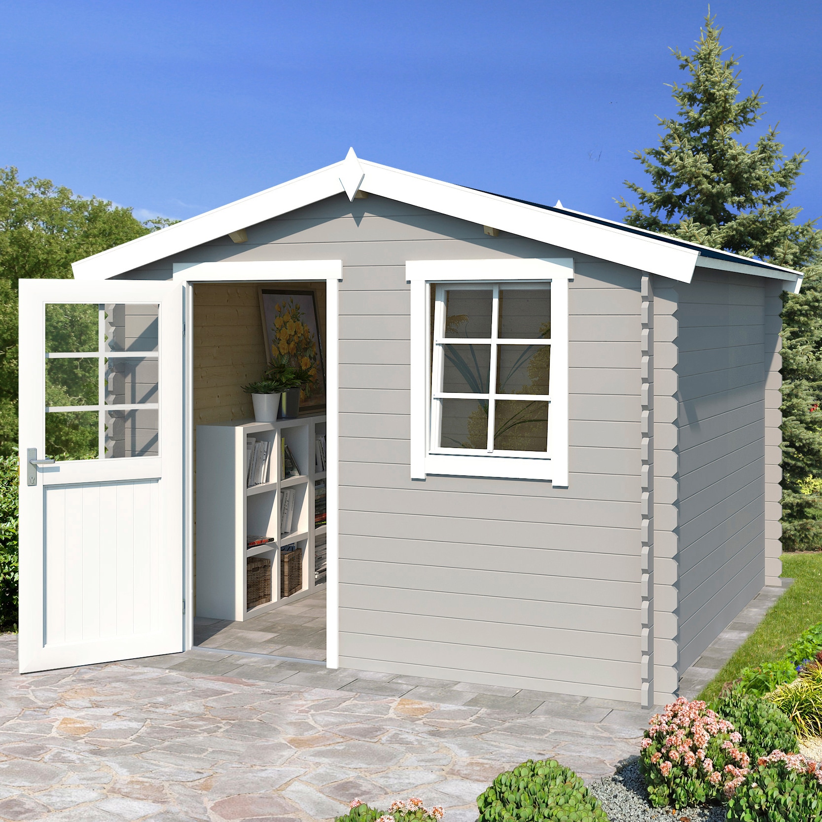 LASITA MAJA Gartenhaus "Nina 230" Blockbohlenhaus 28mm