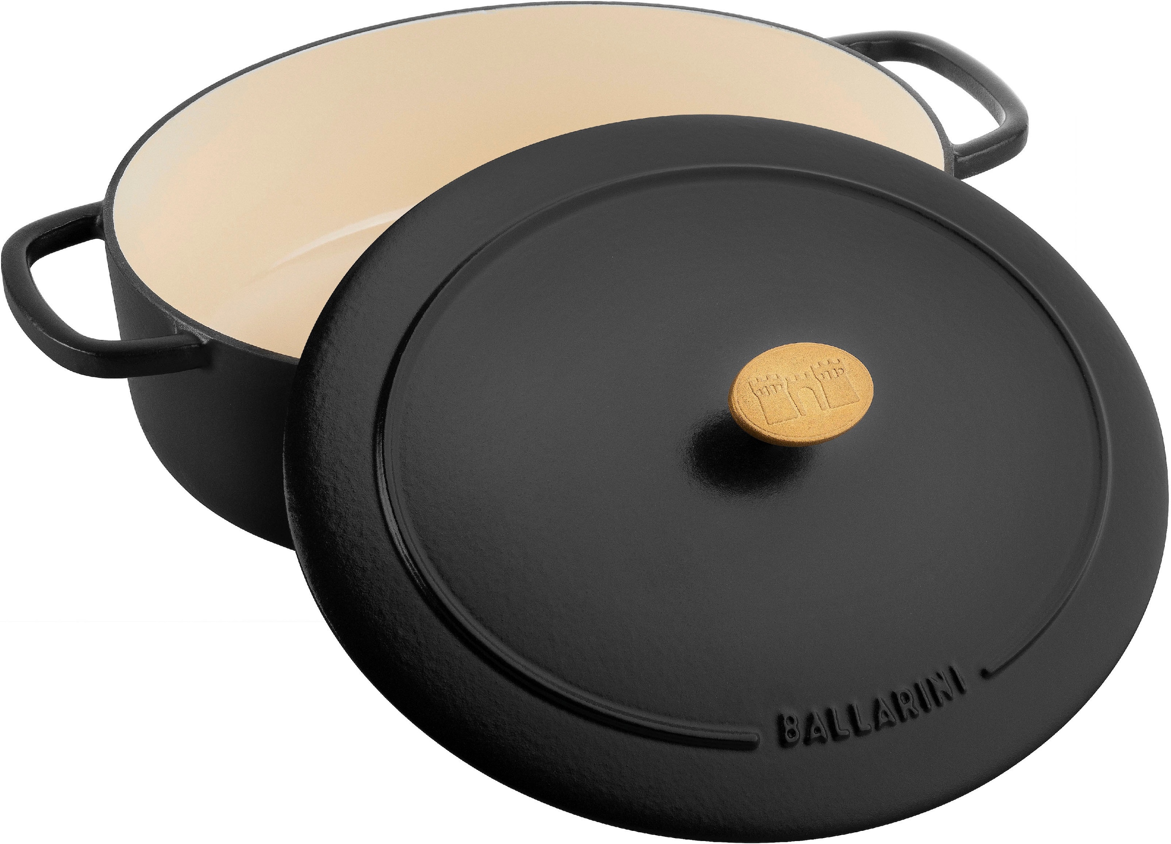 BALLARINI Bräter »Bellamonte Cocotte«, Gusseisen, (1 tlg.), robust, kratzfeste Emaille-Beschichtung, spülmaschinengeeignet