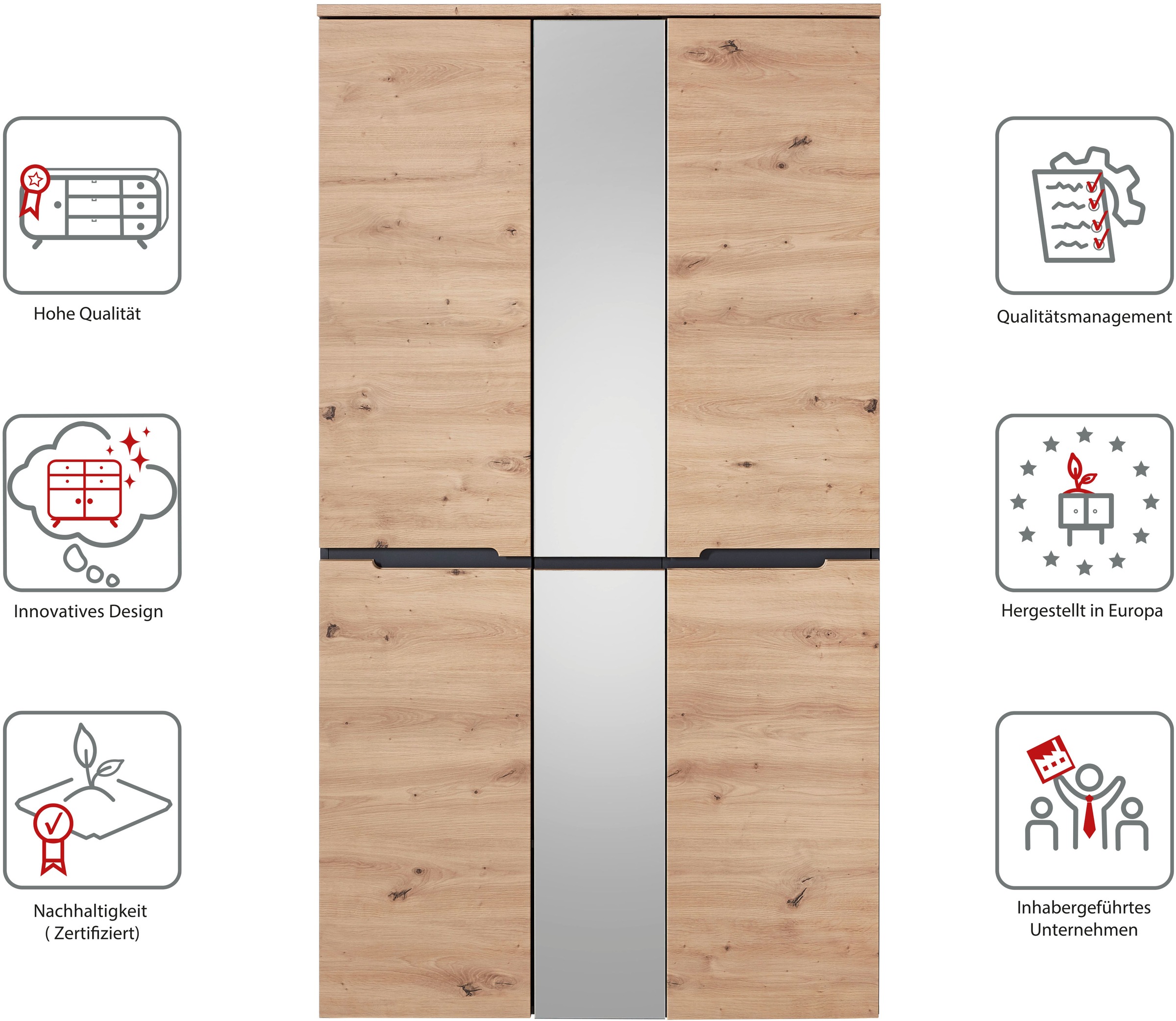 Innostyle Garderobenschrank "MEMPHIS, TOPSELLER" OTTOs Choice, Artisan Eich günstig online kaufen