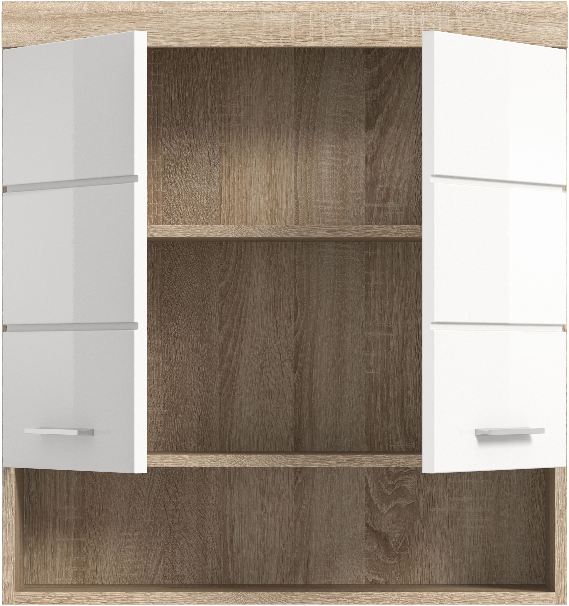 INOSIGN Hängeschrank »Siena, Breite 74cm, 2 Türen, 1 offenes Fächer, MDF-Front«, in verschiedenen Farben erhältlich, Badmöbel, Badschrank, Schrank, Bad