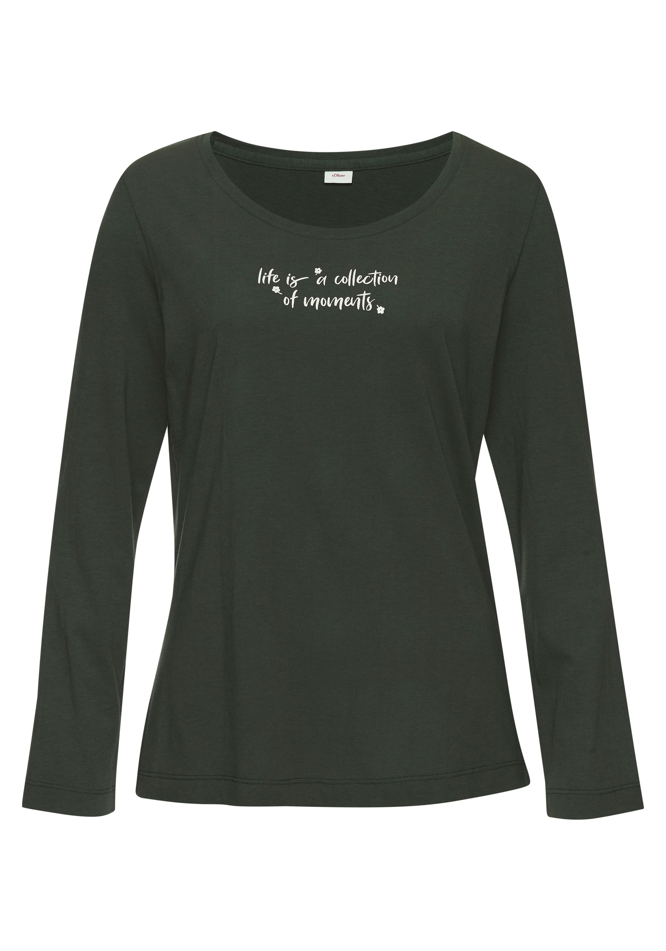 s.Oliver Pyjamaoberteil 1-teilig, 1 tlg. mit Frontdruck günstig online kaufen