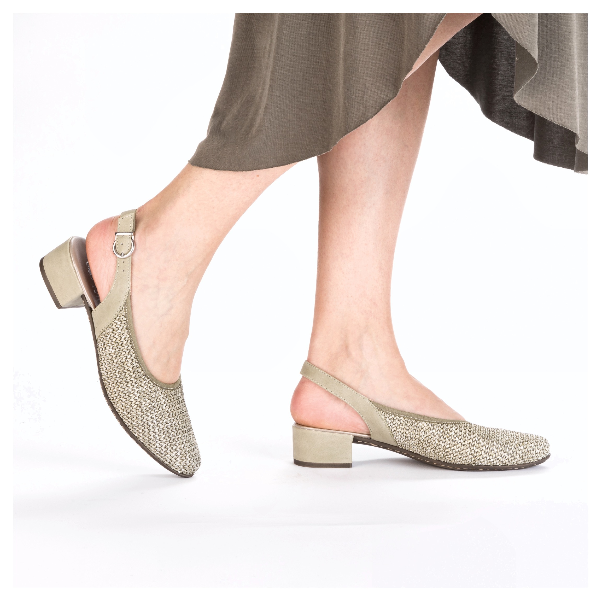 Thumbnail - Rieker Slingsandale Sommerschuh, Festtagsschuh, Blockabsatz, mit Riemchen