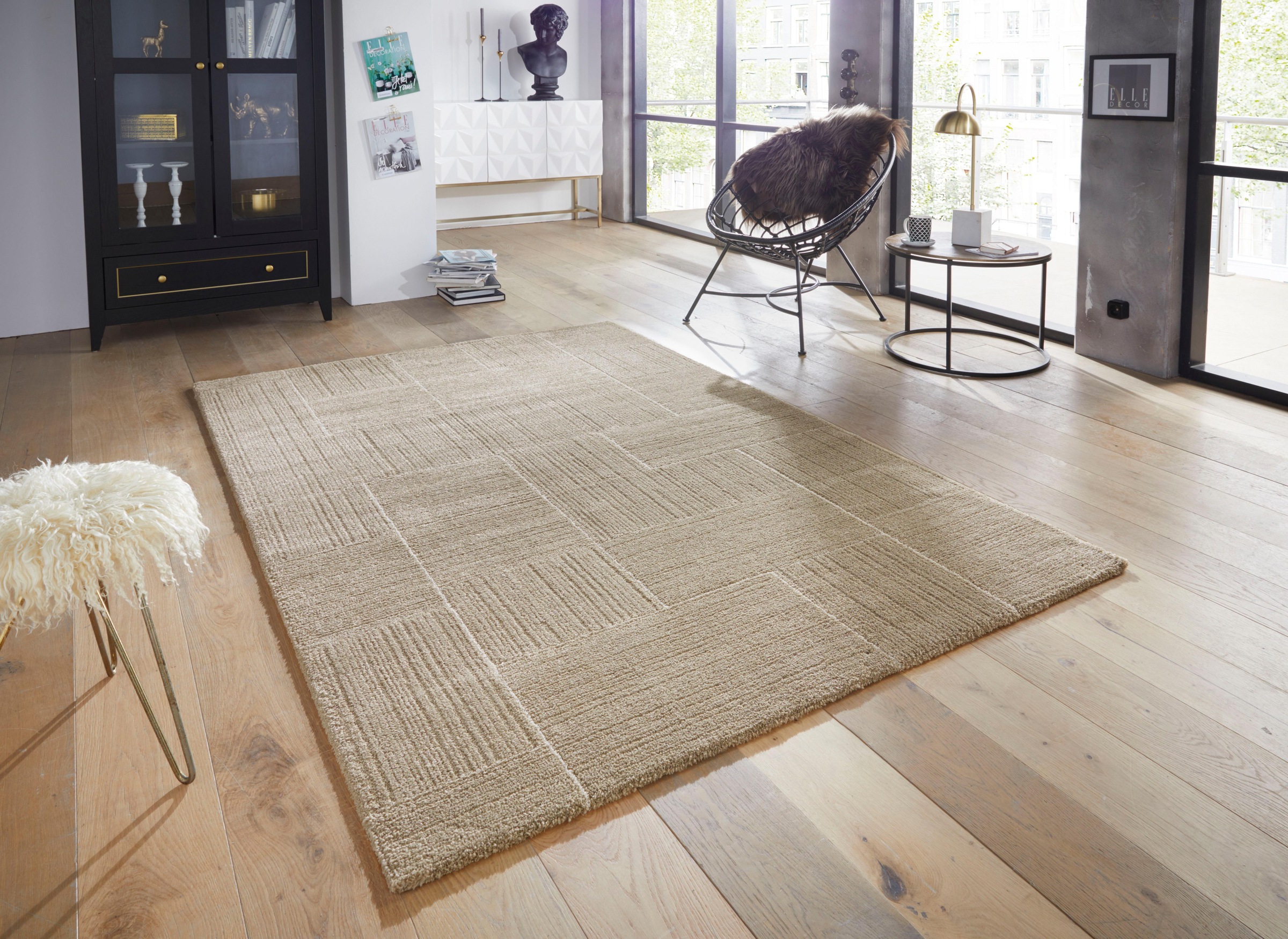 ELLE DECORATION Teppich »Castres«, rechteckig, 14 mm Höhe, Shaggy, Weich, Flauschig, Skandi-Look, Wohnzimmer, Schlafzimmer