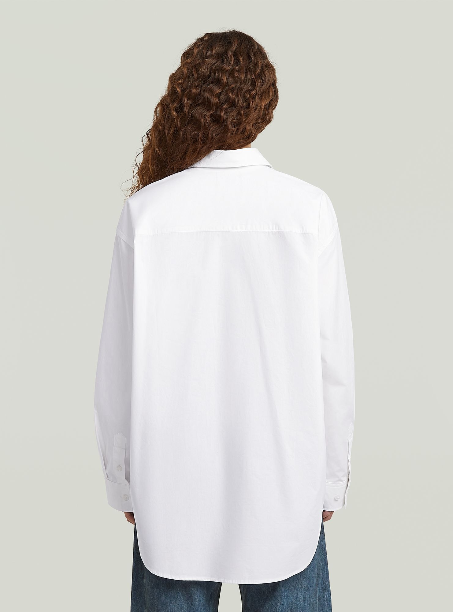G-STAR Langarmshirt »Oversized Zip Popeline-Hemd«