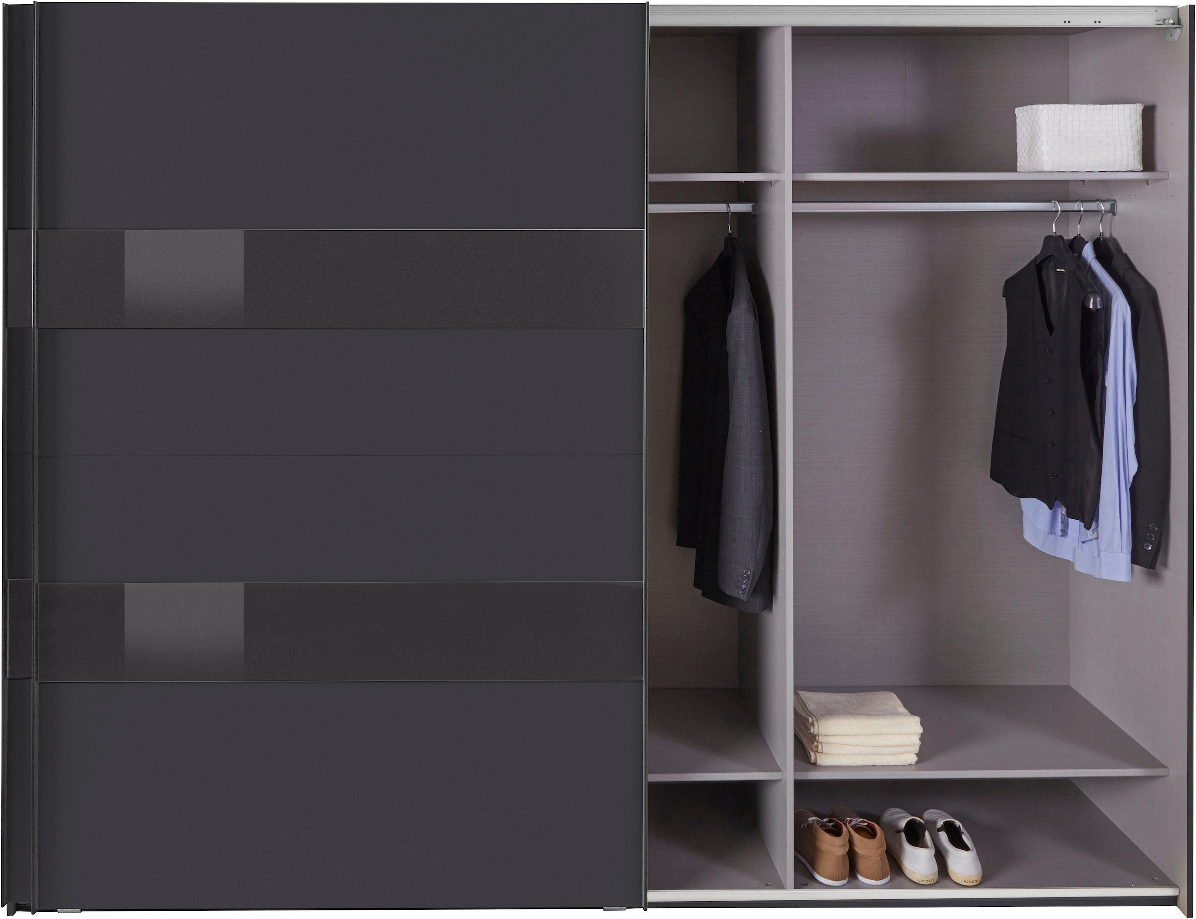 Wimex Schwebetürenschrank »Altona«, mit Glaselementen und zusätzlichen Einlegeböden