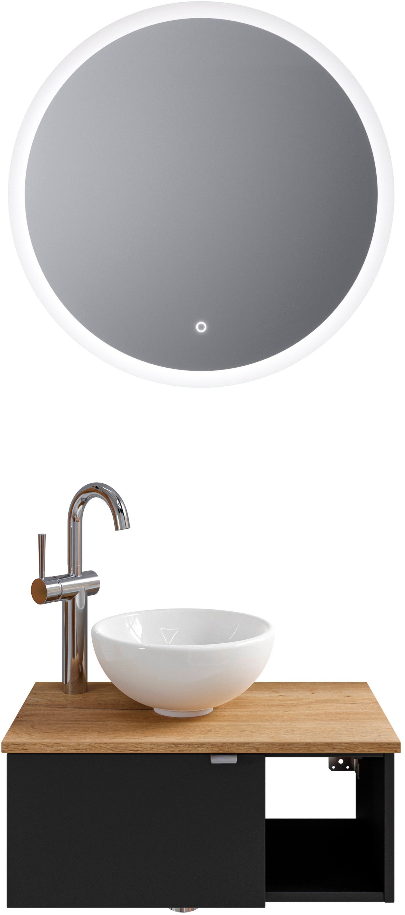 Saphir Badmöbel-Set "Serie 6915" 4 Stk. tlg. Gäste-Bad, 70 cm breit, mit LE günstig online kaufen