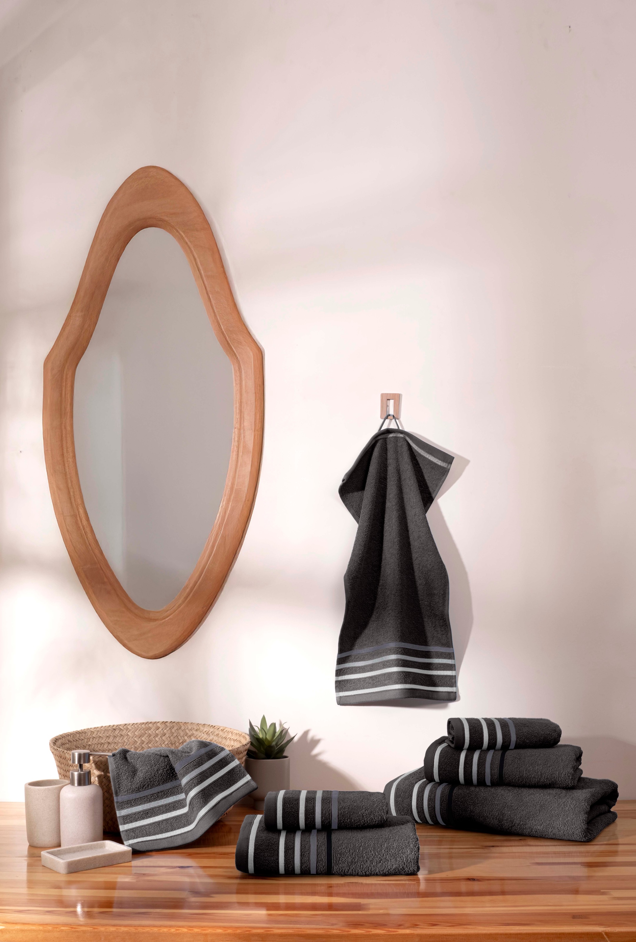 OTTO home Handtuch Set "Niki, Duschtuch, Handtücher und Gästetücher" Set Wa günstig online kaufen