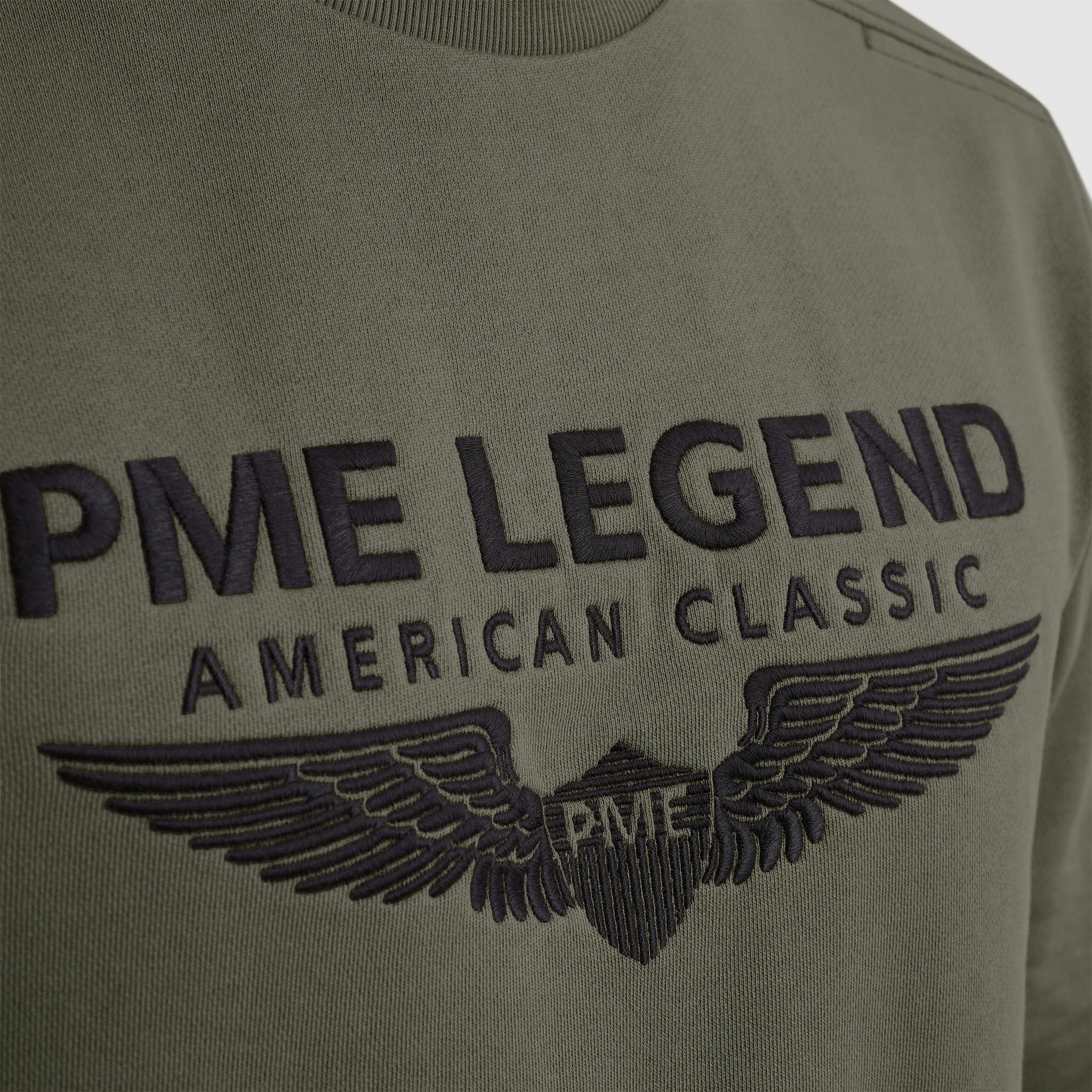 PME LEGEND Sweatshirt »Crewneck soft terry with logo«, mit Logo Stickerei