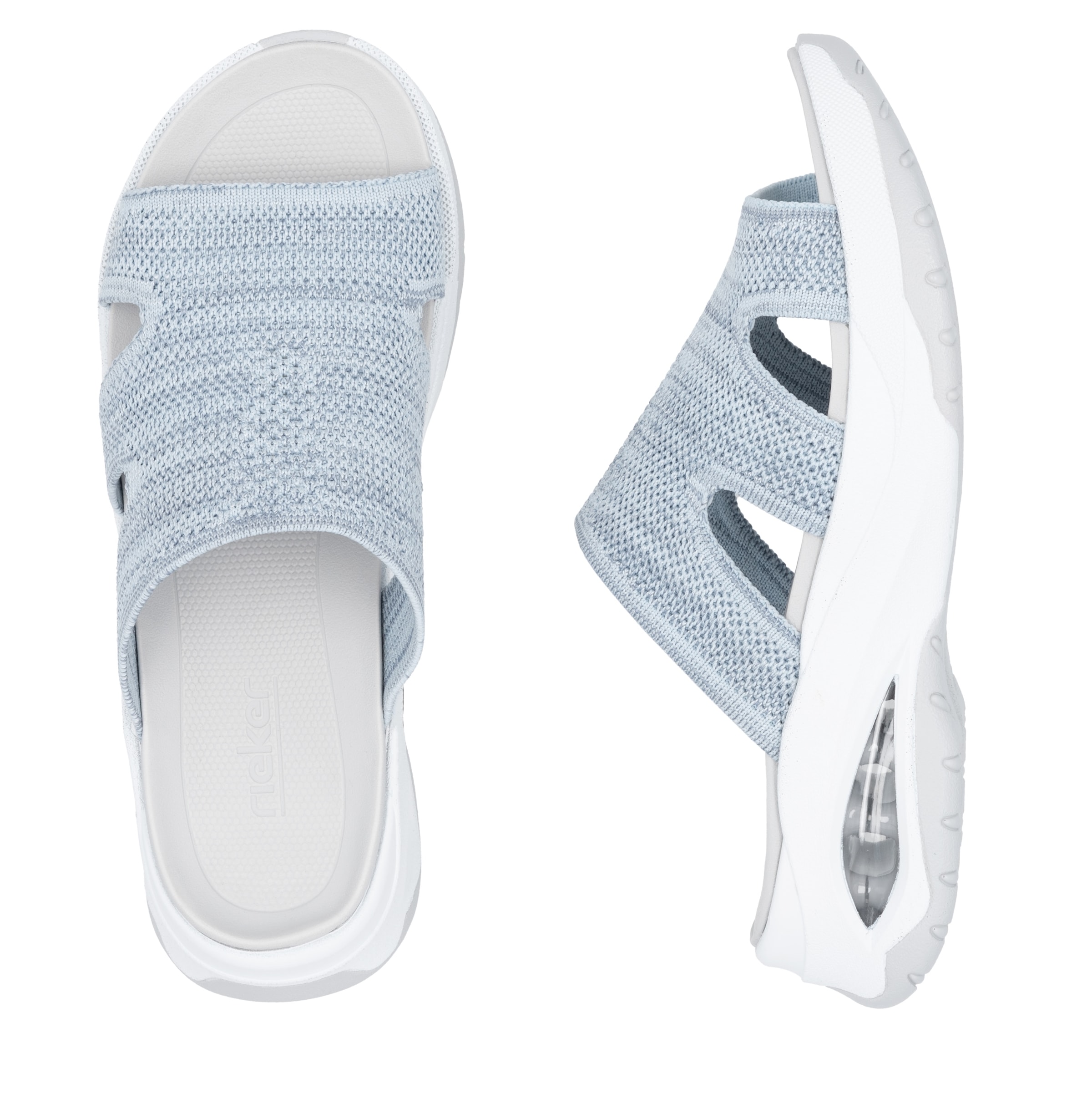 RIEKER Sport Pantolette »vegan«, Sommerschuh, Hausschuh, Keilabsatz, in der Maschine waschbar