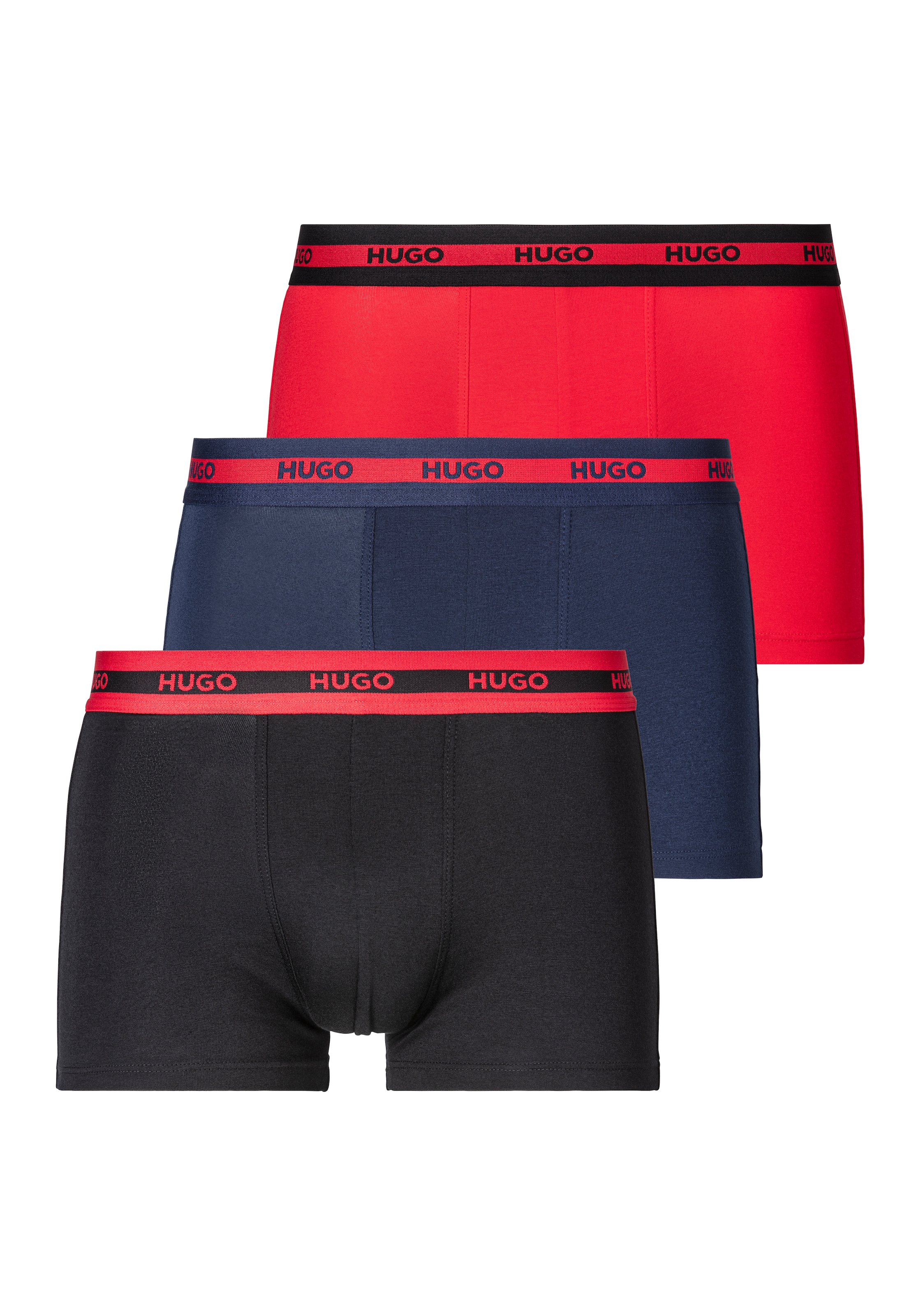 HUGO Underwear Trunk "TRUNK TRIPLET", (Packung, 3 St.), mit elastischem Bund