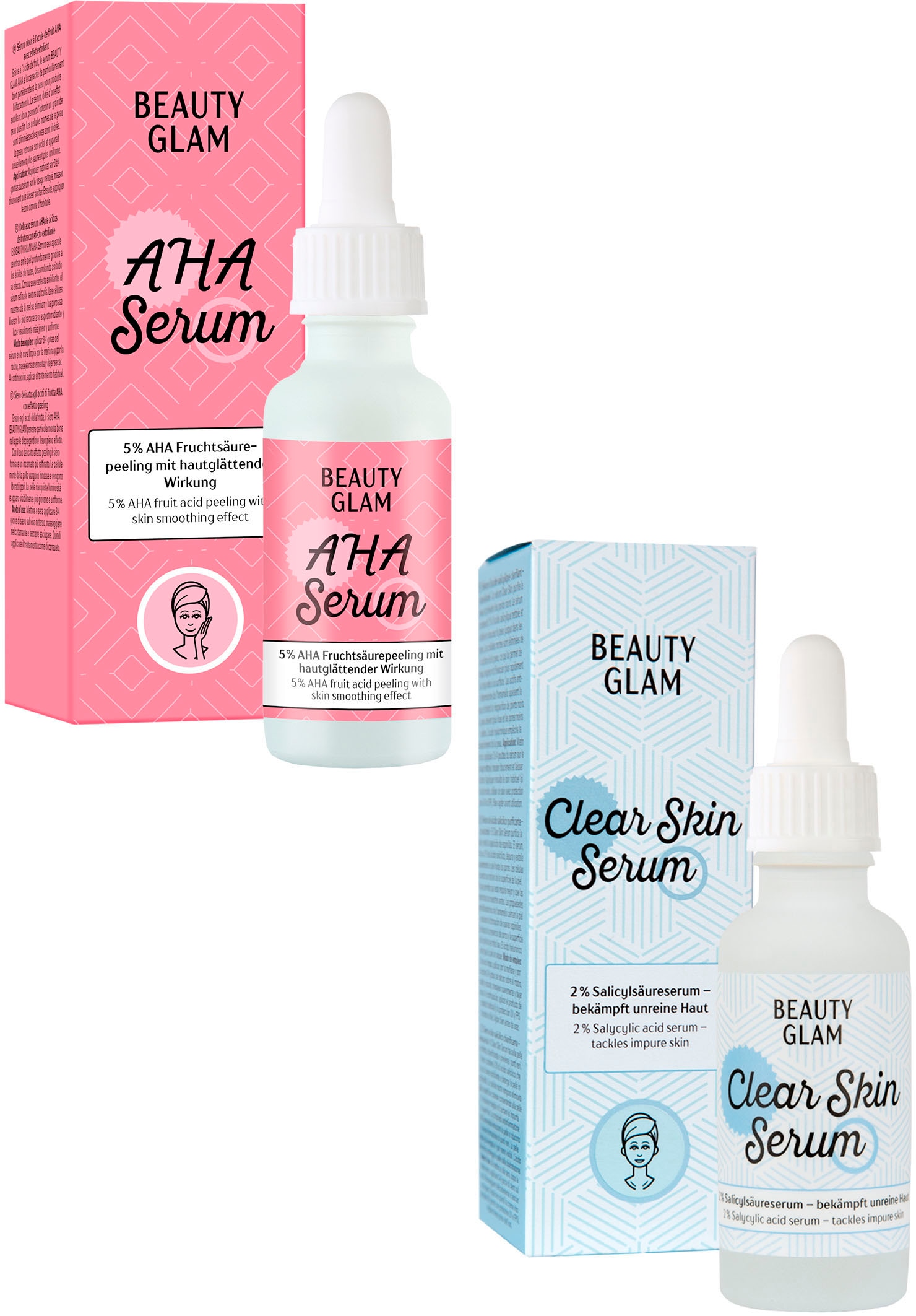 BEAUTY GLAM Gesichtspflege-Set »Clear Skin Duo«, (2 tlg.)