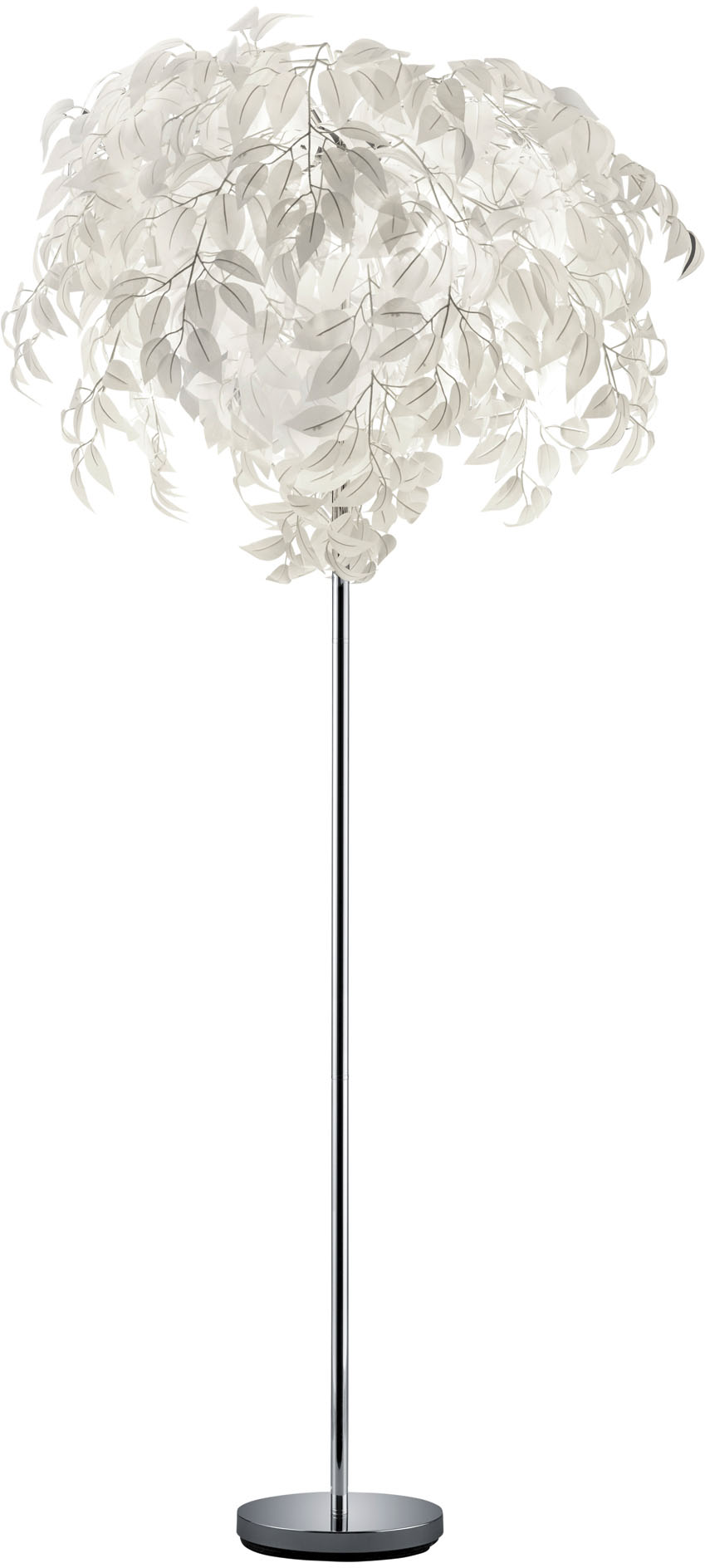 Black Friday Leonique Stehlampe BAUR dekorativen Stoffschirm aus »Elibana«, Metall, Weiss, | Stehleuchte flammig-flammig, 1 Holzelementen