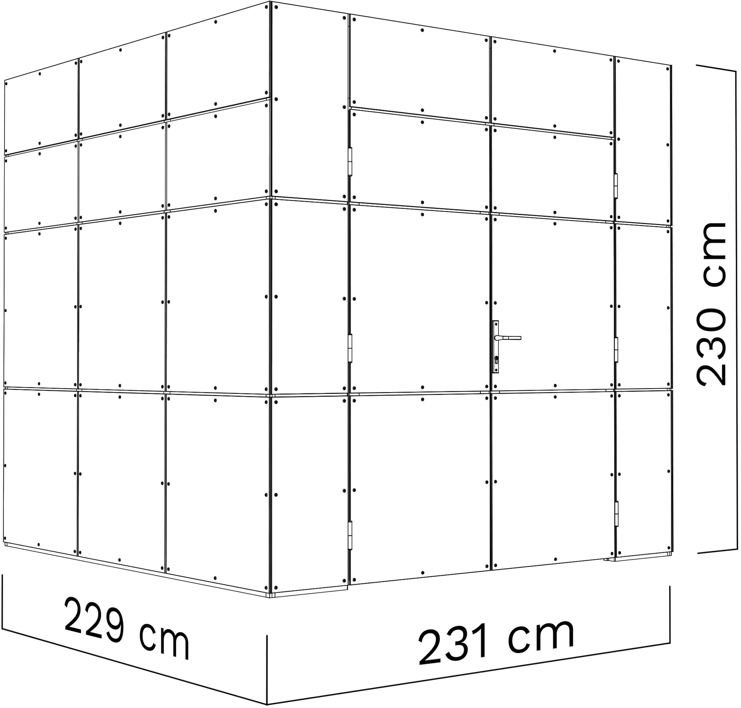 BERTILO Gartenhaus »HPL 1, in verschiedenen Farben«, Fassaden-HPL in Architekturqualität, witterungsbeständig, farbstabil