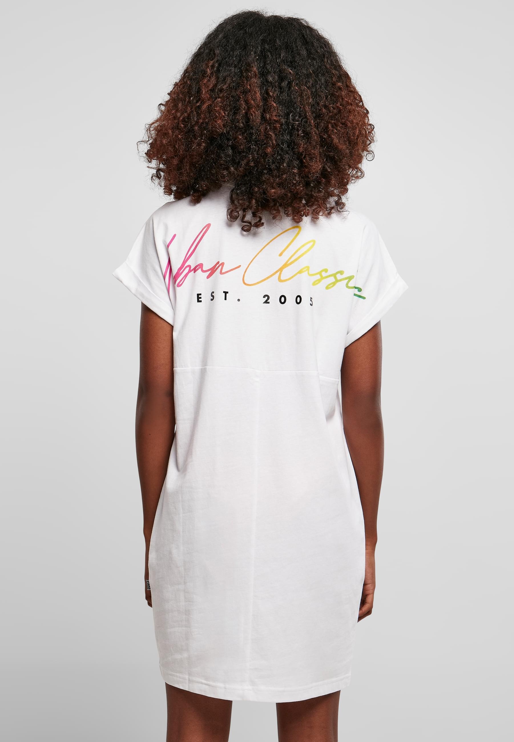 URBAN CLASSICS Shirtkleid »Urban Classics Damen Ladies Rainbow Tee Dress«, (1 tlg.)