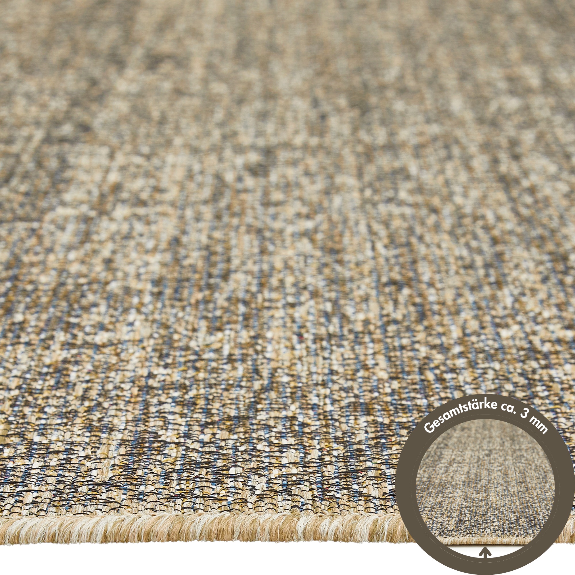 LUXOR living Teppich »Patio, Made in Belgium«, rechteckig, 3 mm Höhe, Kurzflor, meliert, In- und Outdoor geeignet, für Balkon & Terrasse