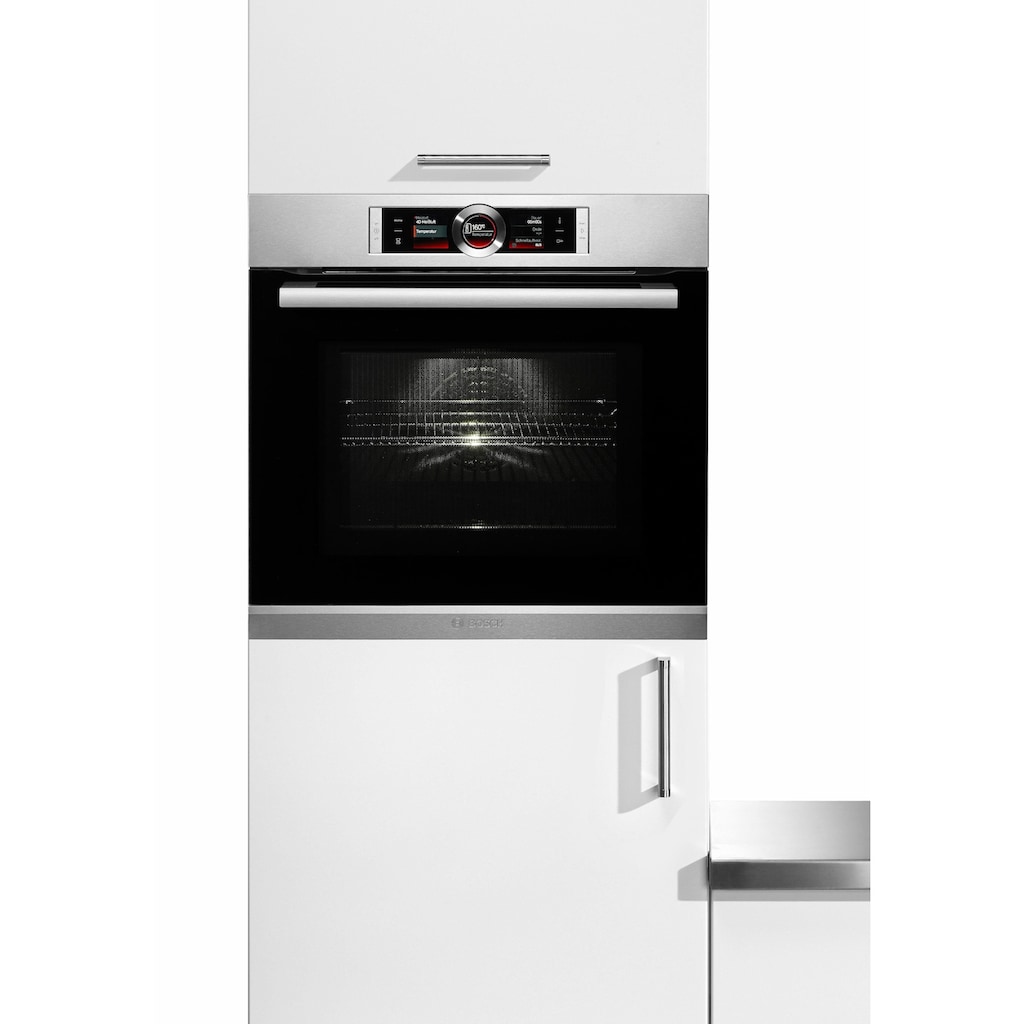 BOSCH Backofen mit Mikrowelle »HMG636RS1«, Serie 8, HMG636RS1, mit Vollauszug, ecoClean Direct, mit 4D Heißluft