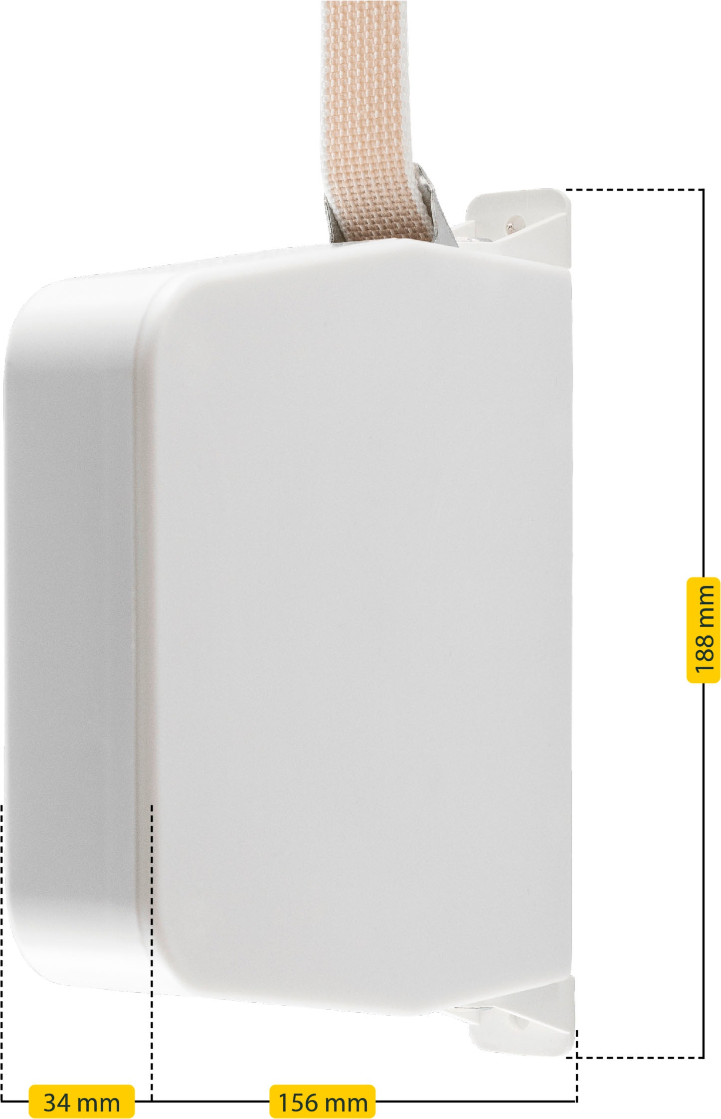 SCHELLENBERG Aufputz-Gurtwickler »Aufschraubwickler für das Rollladensystem Maxi«, schwenkbar, mit vormontiertem Rollladengurtband, weiß oder braun