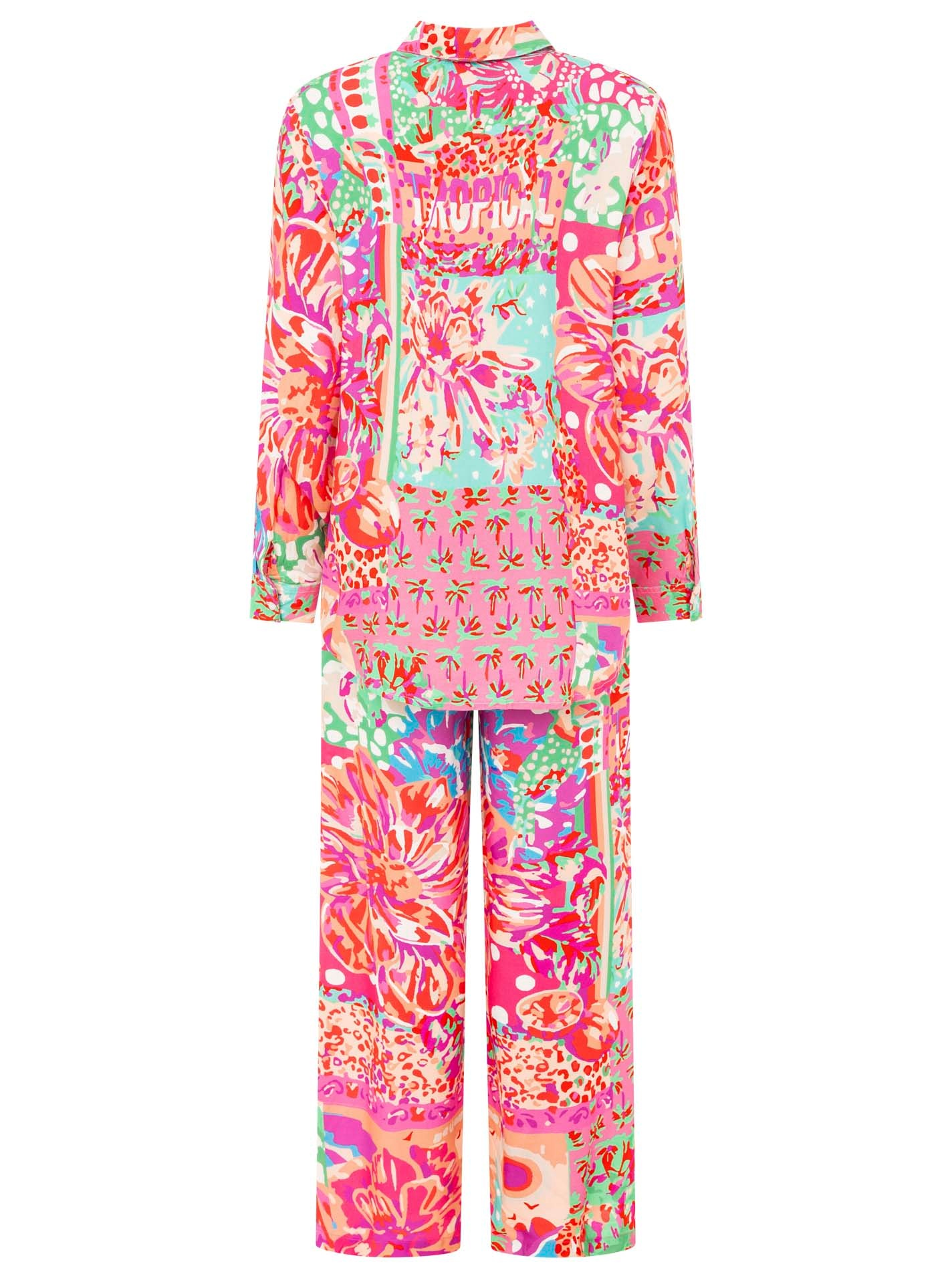 Zwillingsherz Shirtbluse ""Be Happy"", mit auffälligem Blumenprint günstig online kaufen