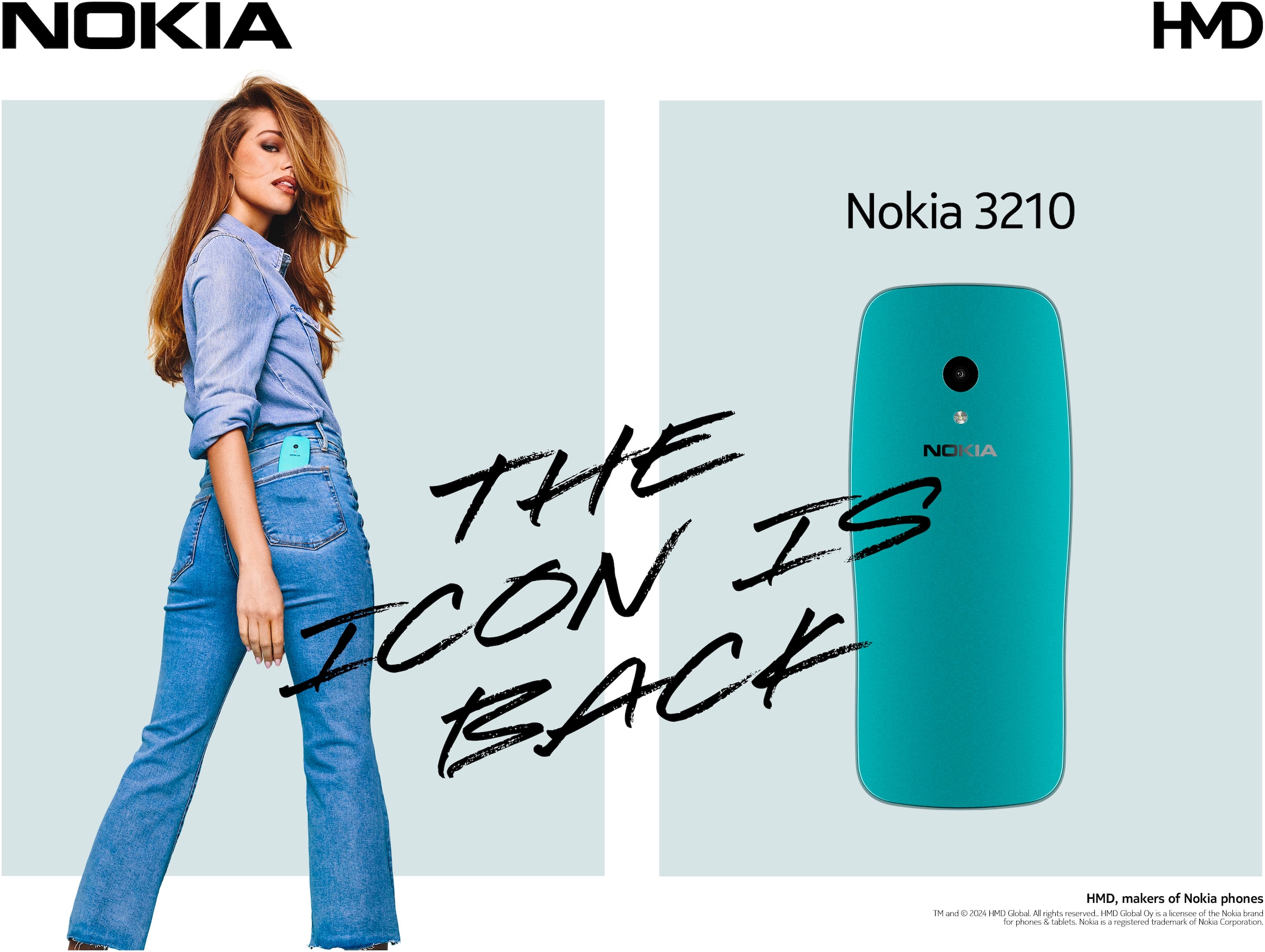 Nokia Handy »3210«, scuba blue