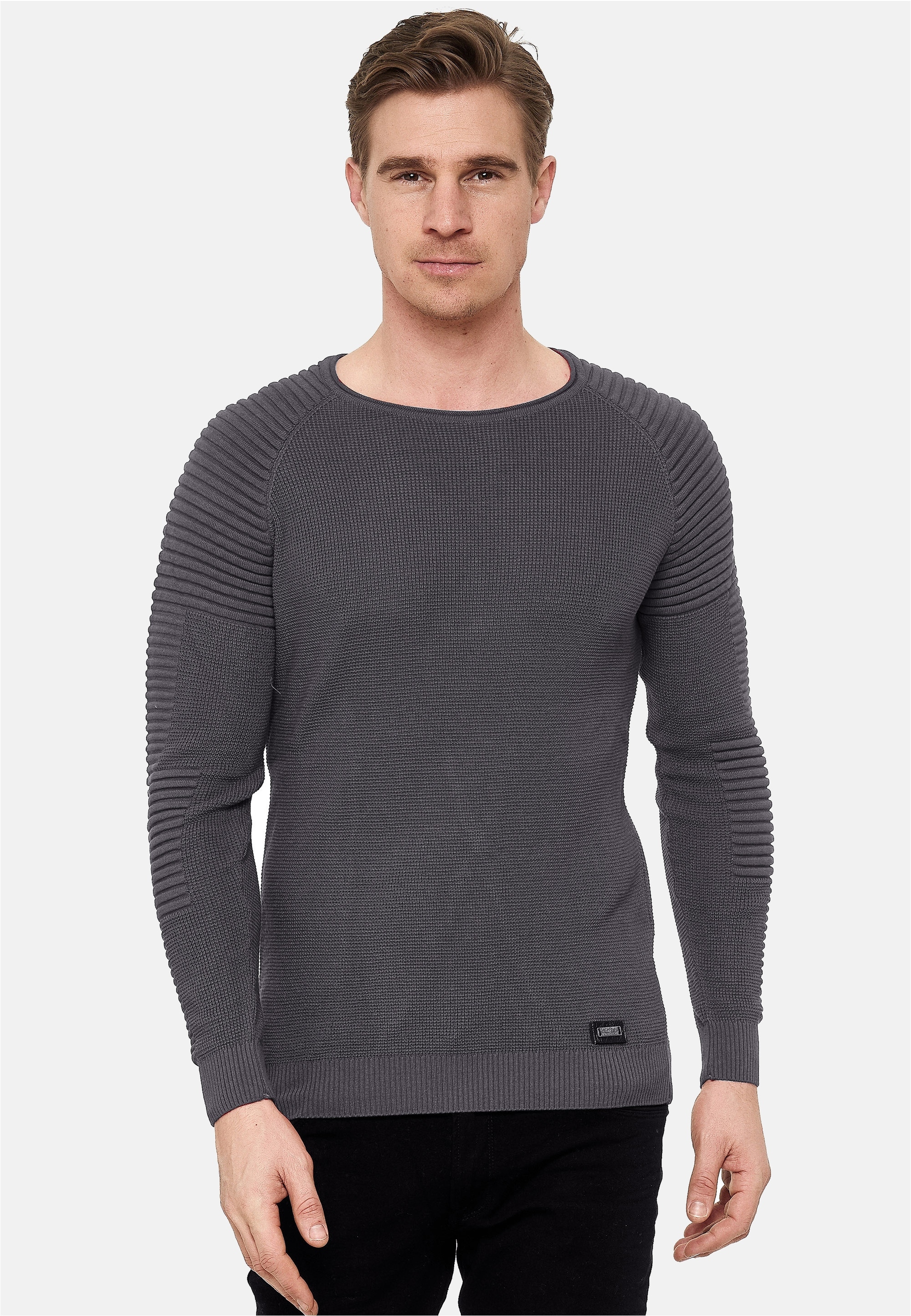Rusty Neal Strickpullover mit modernem Rundhalsausschnitt