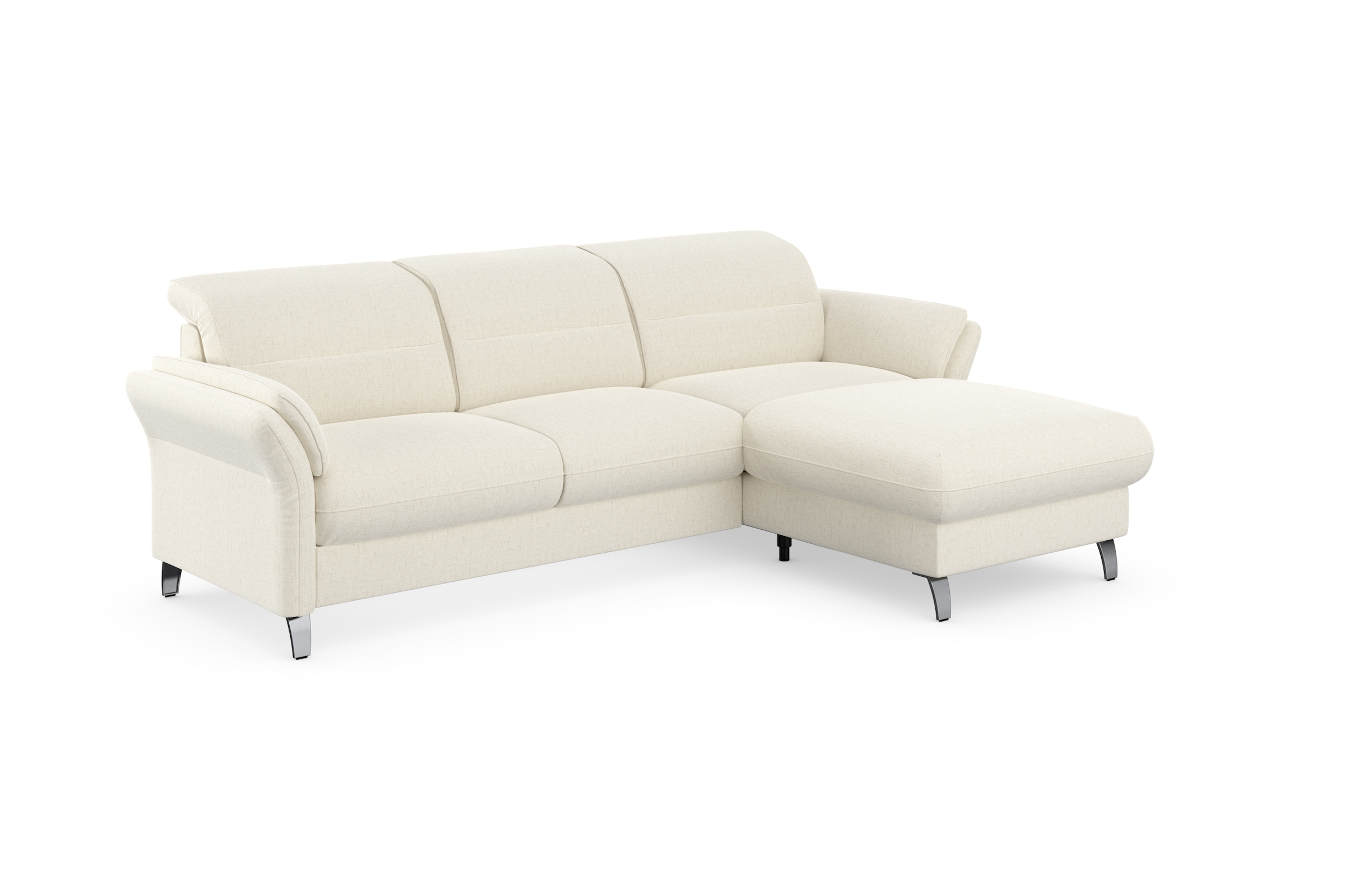 sit&more Ecksofa »Grenoble L-Form mit Federkern«, wahlweise mit Bettfunktion, Bettkasten, Arm- und Kopfteilverstellung