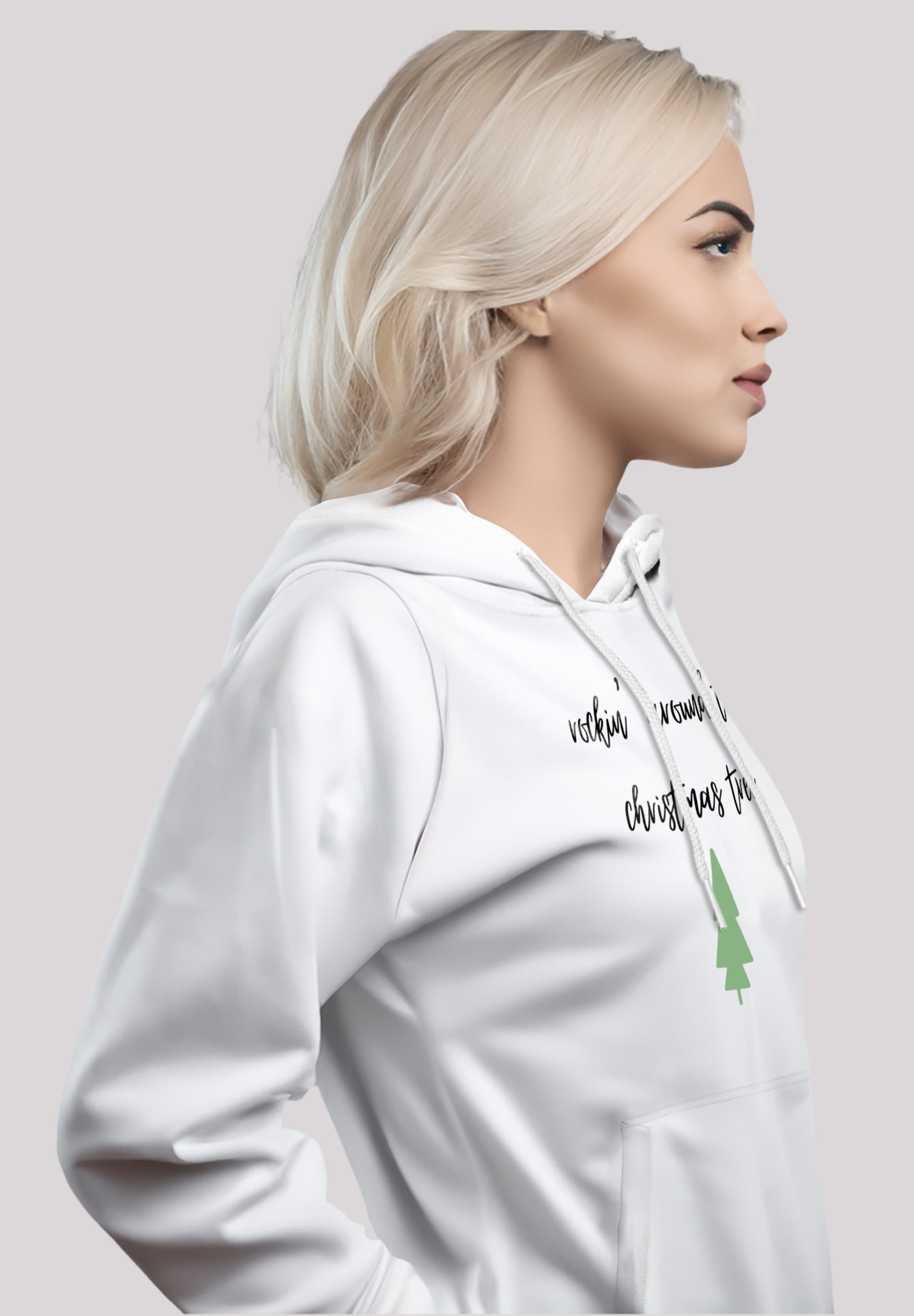 F4NT4STIC Kapuzenpullover »Rockin around the Christmas Weihnachten tree«, Premium Qualität, Weihnachten, Geschenk