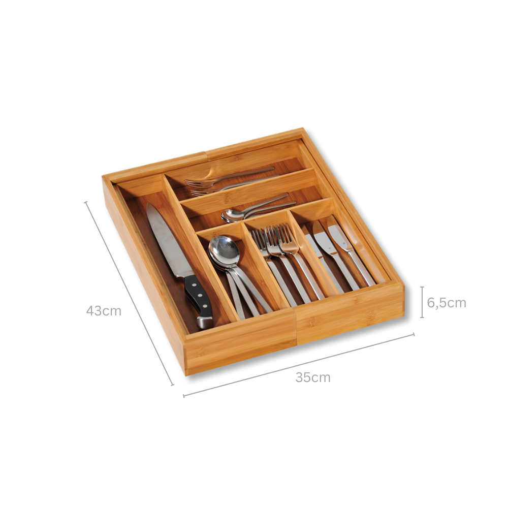 KESPER® Besteckkasten 1 Stk. tlg. ausziehbar, Bambus