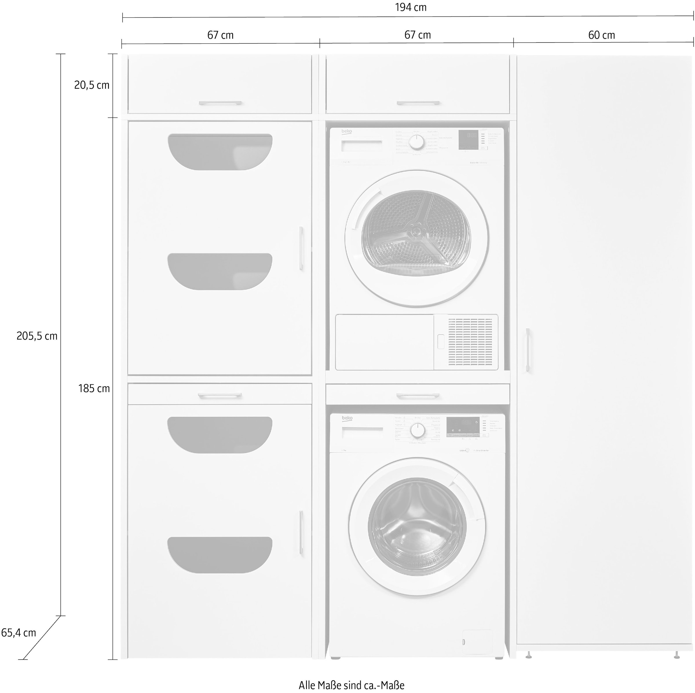 WASHTOWER Schrank-Set »7«, (7 St.) BAUR 