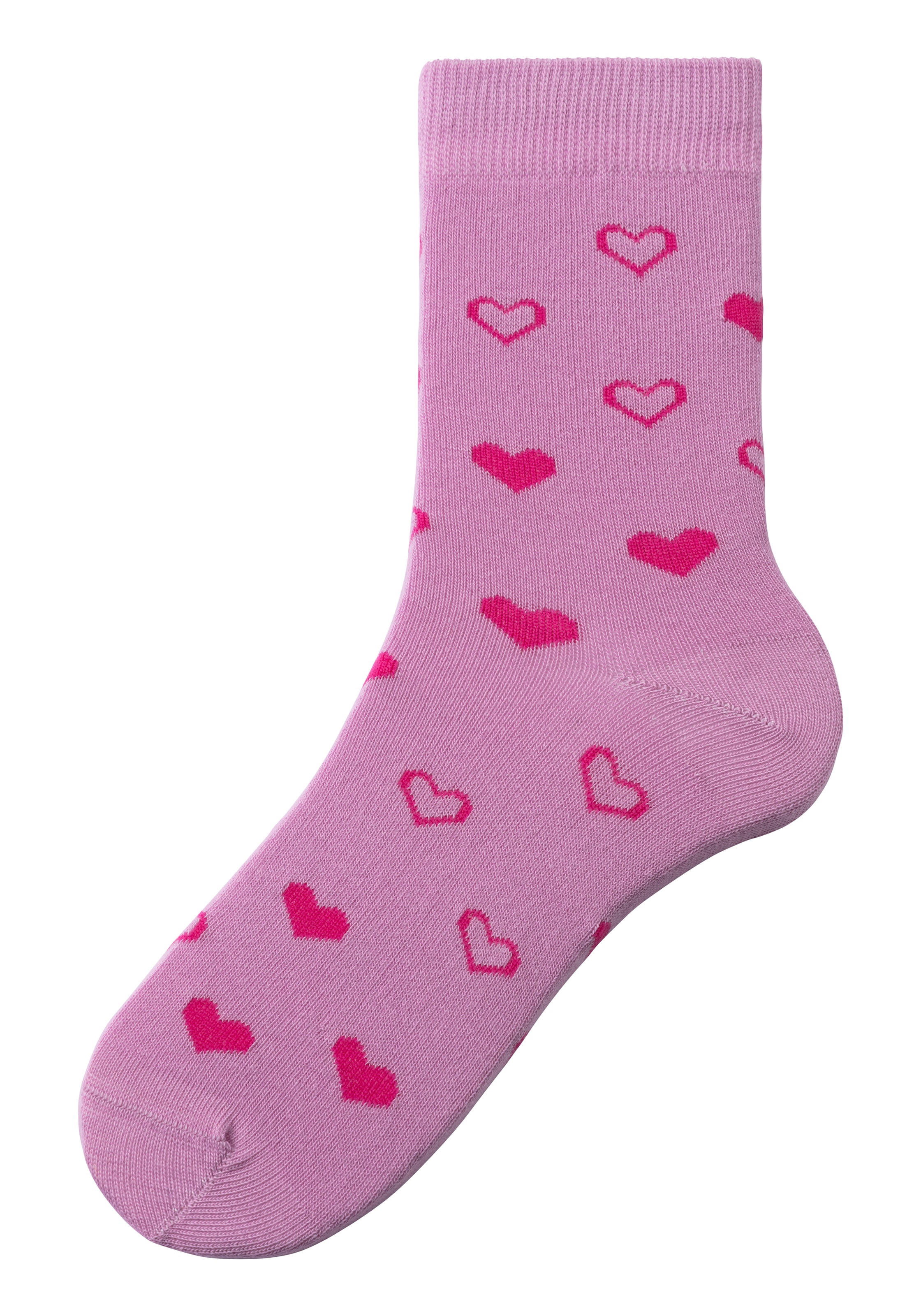 LASCANA Basicsocken, (Box, 7 Paar), in Geschenkbox für den Valentinstag