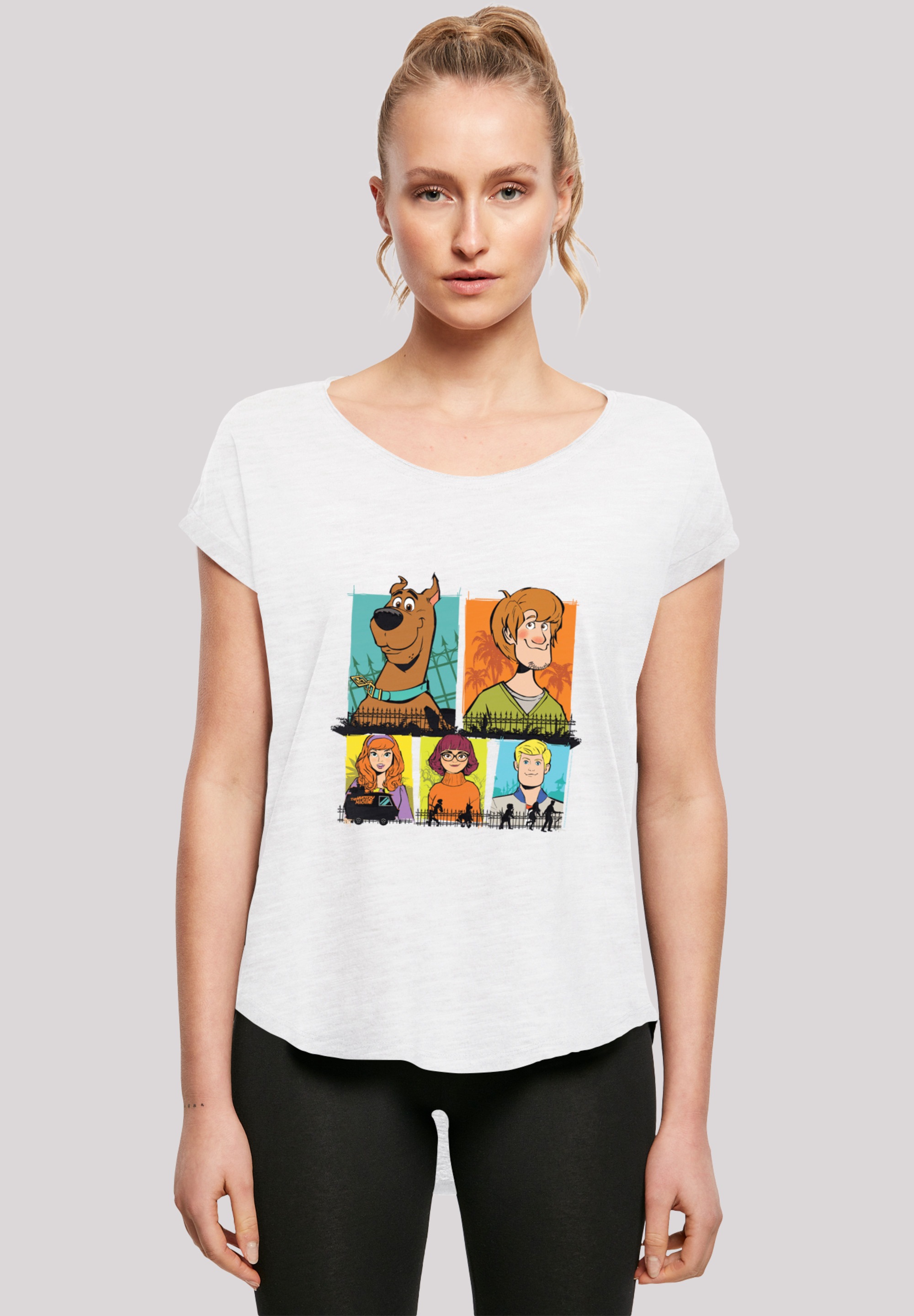F4NT4STIC T-Shirt "Long Cut T-Shirt Scooby Doo Group Frames" Damen,Premium günstig online kaufen