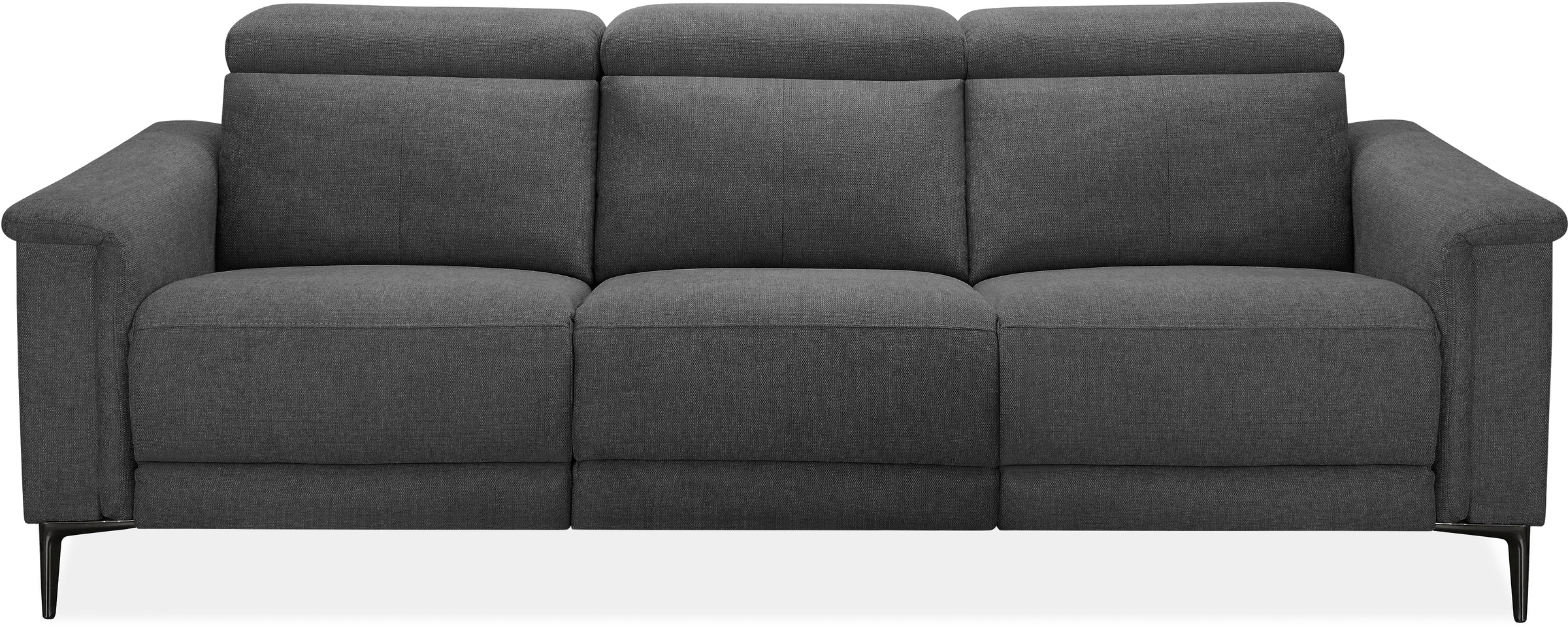OTTO home 3-Sitzer "LUND,Struktur-Bezug, 222 cm, man. o. elektr. Relaxfunktion in 2 Sitzen" (links/rechts), USB-A bei elektrischer Ausführung, Kopfteilverstellung